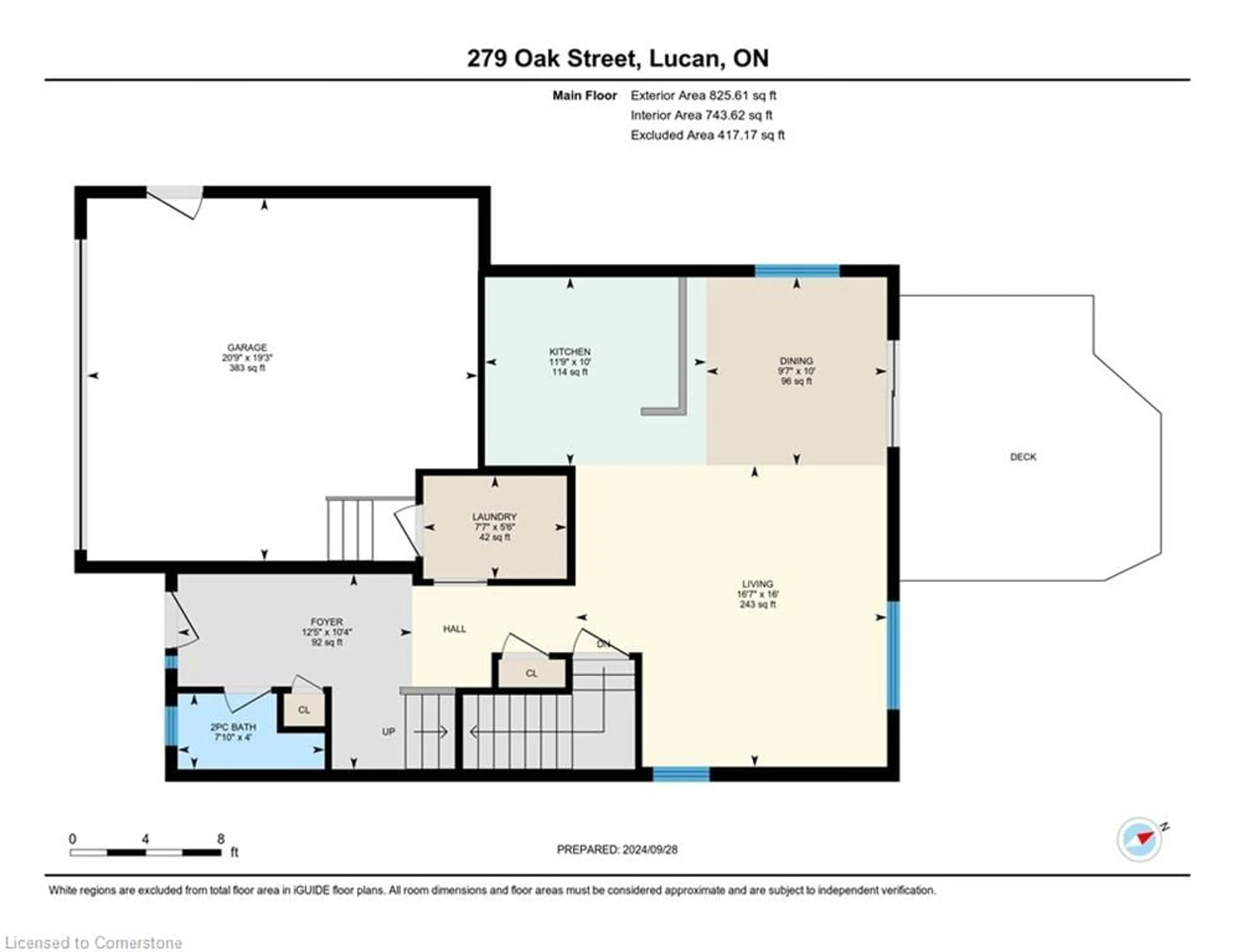 Floor plan for 279 Oak St, Lucan Ontario N0M 2J0