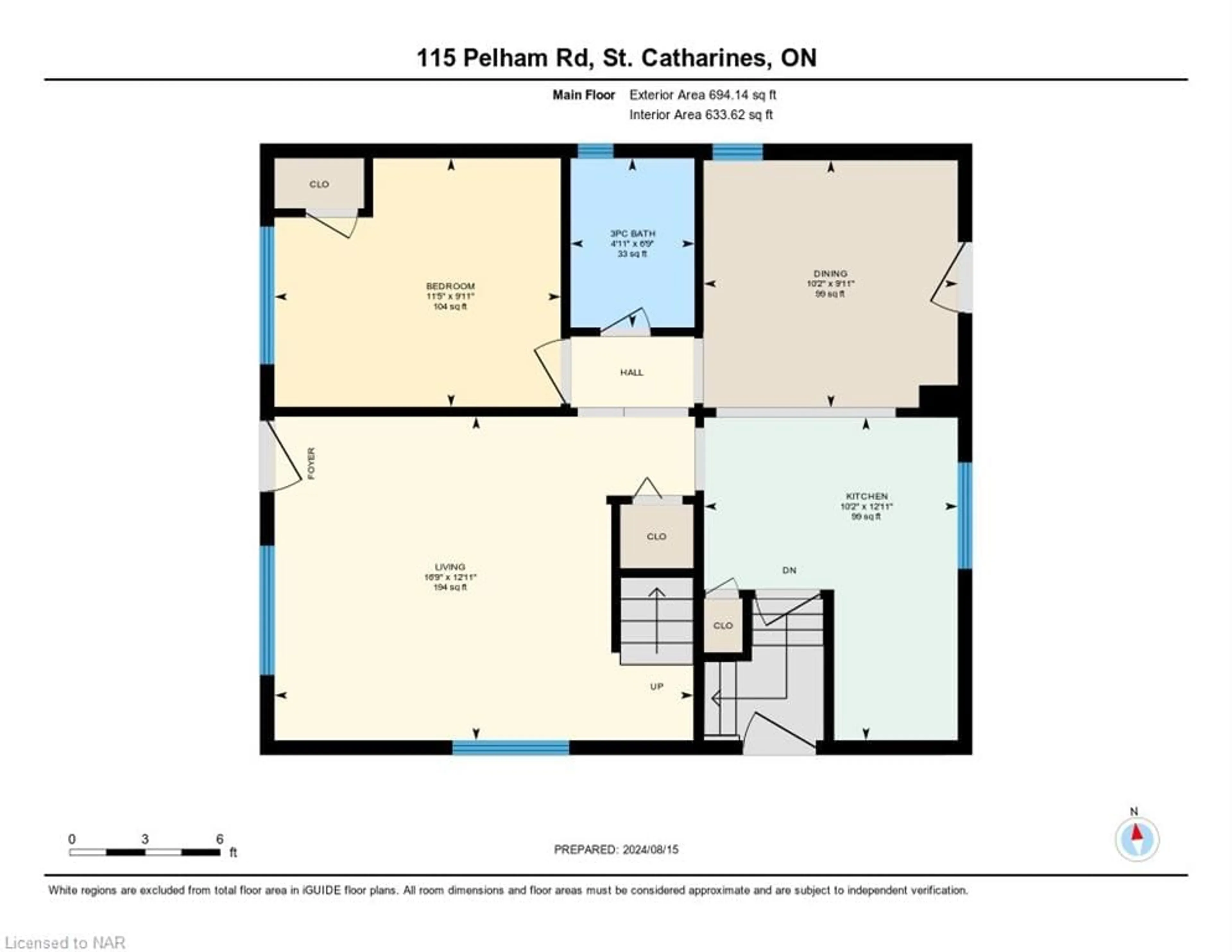 Floor plan for 115 Pelham Rd, St. Catharines Ontario L2S 1T4