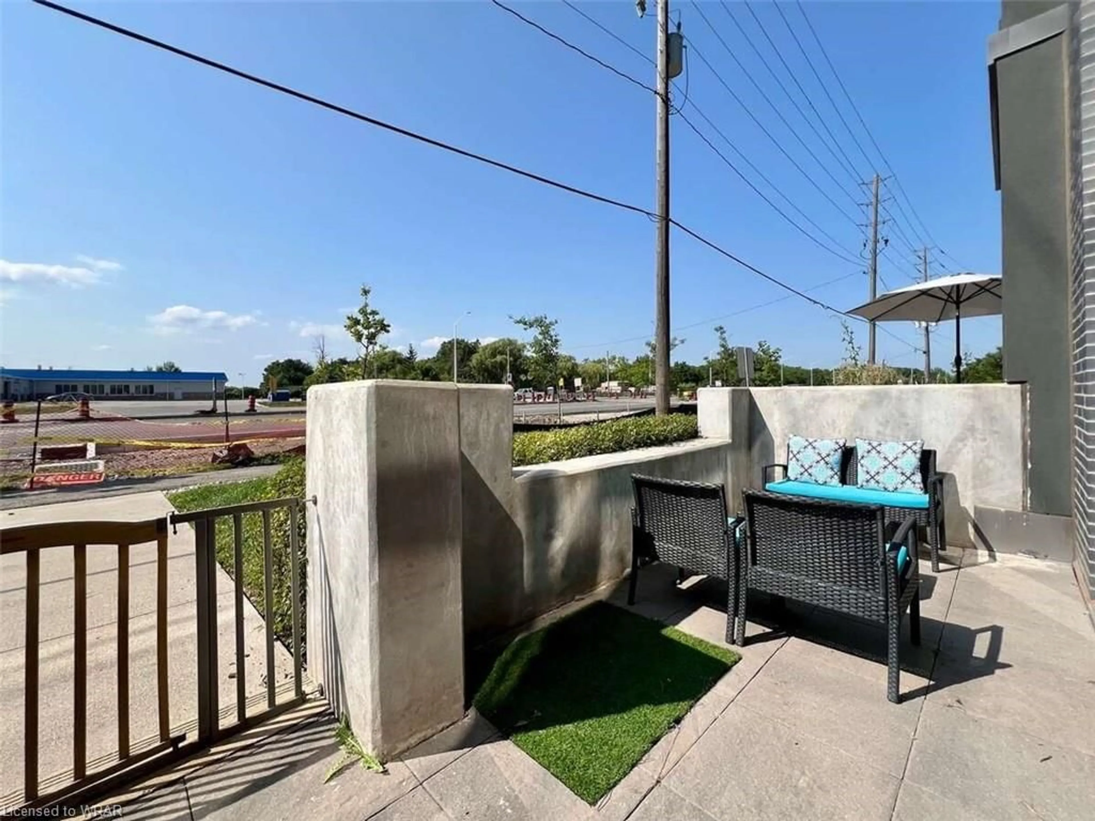 Patio, the fenced backyard for 5240 Dundas St #203, Burlington Ontario L7L 0J6