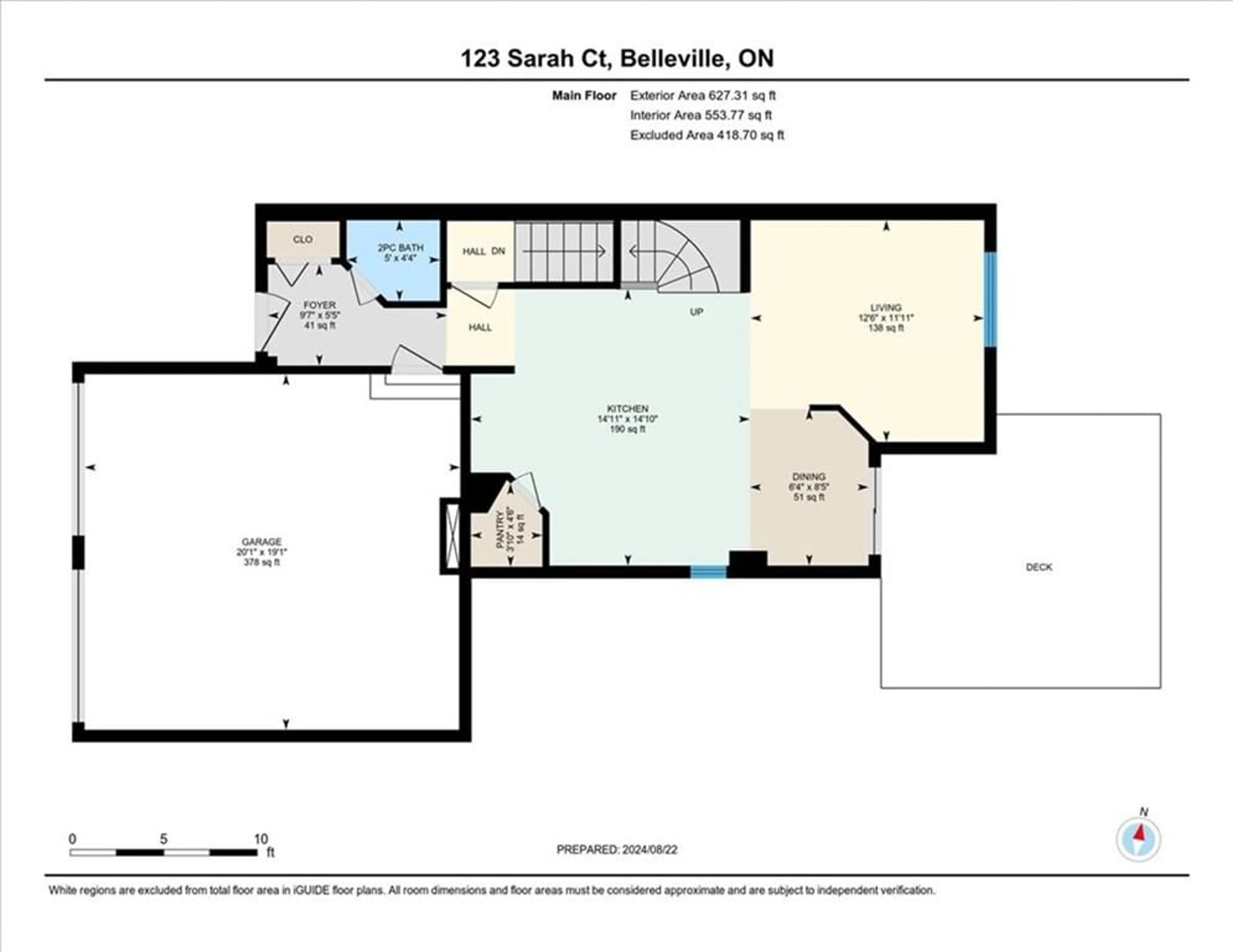 Floor plan for 123 Sarah Crt, Belleville Ontario K8P 0B3