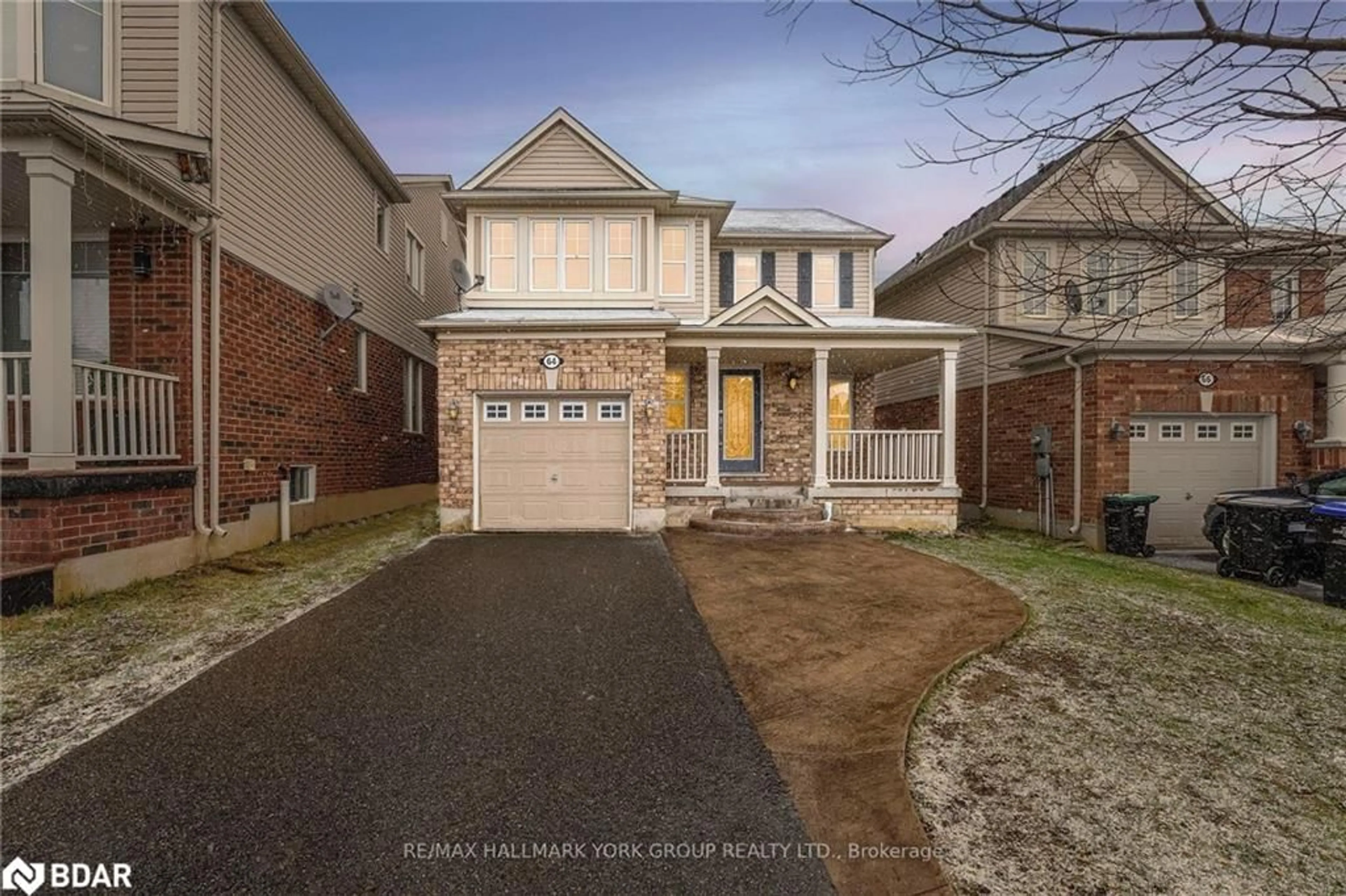 Frontside or backside of a home, the street view for 64 Ferris Lane, New Tecumseth Ontario L9R 0J3