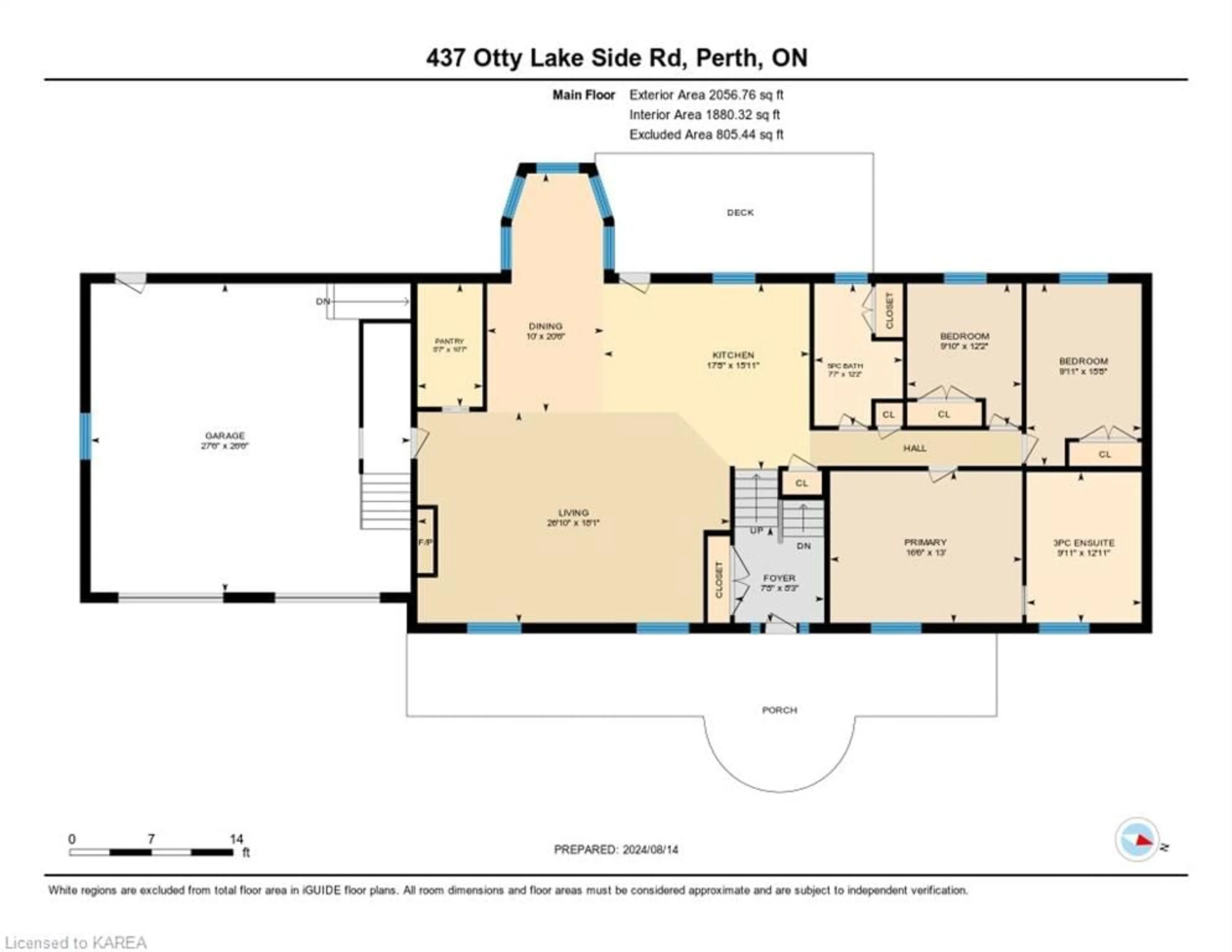 Floor plan for 437 Otty Lake Sideroad Rd, Perth Ontario K7H 3C5