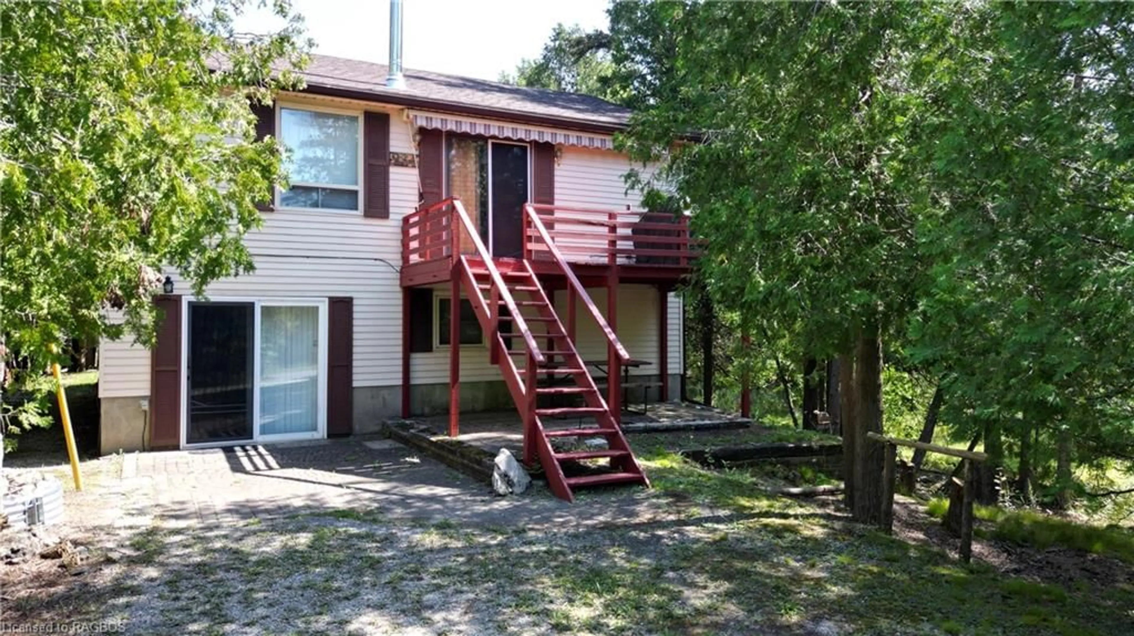 Patio, cottage for 234 Whiskey Harbour Rd, Northern Bruce Peninsula Ontario N0H 1X0