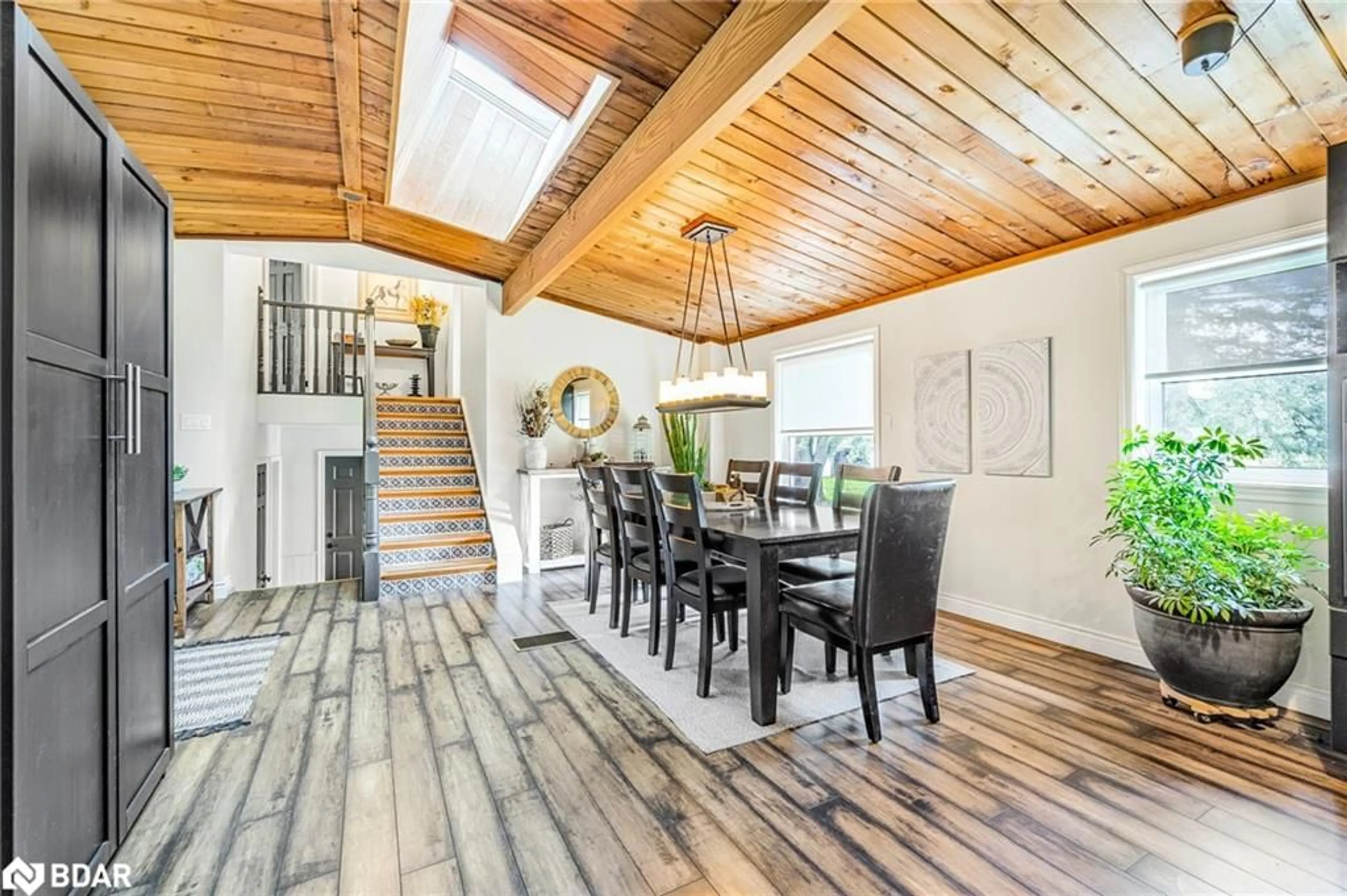 Dining room, wood floors, cottage for 1398 Old Second Road North Rd, Hillsdale Ontario L0L 2K0