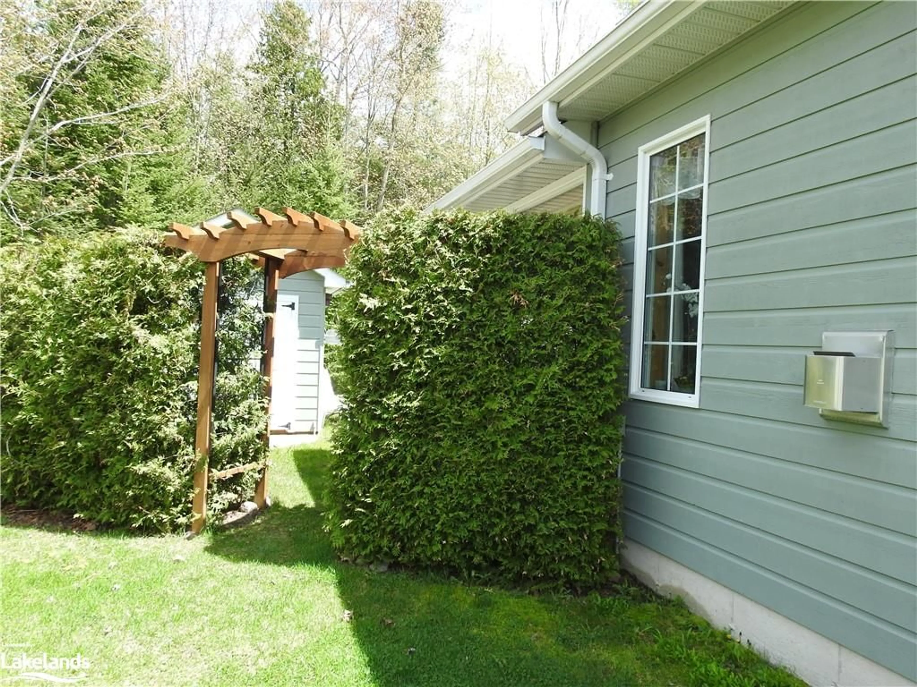 Patio, the fenced backyard for 63 Madawaska Trail, Wasaga Beach Ontario L9Z 1X7