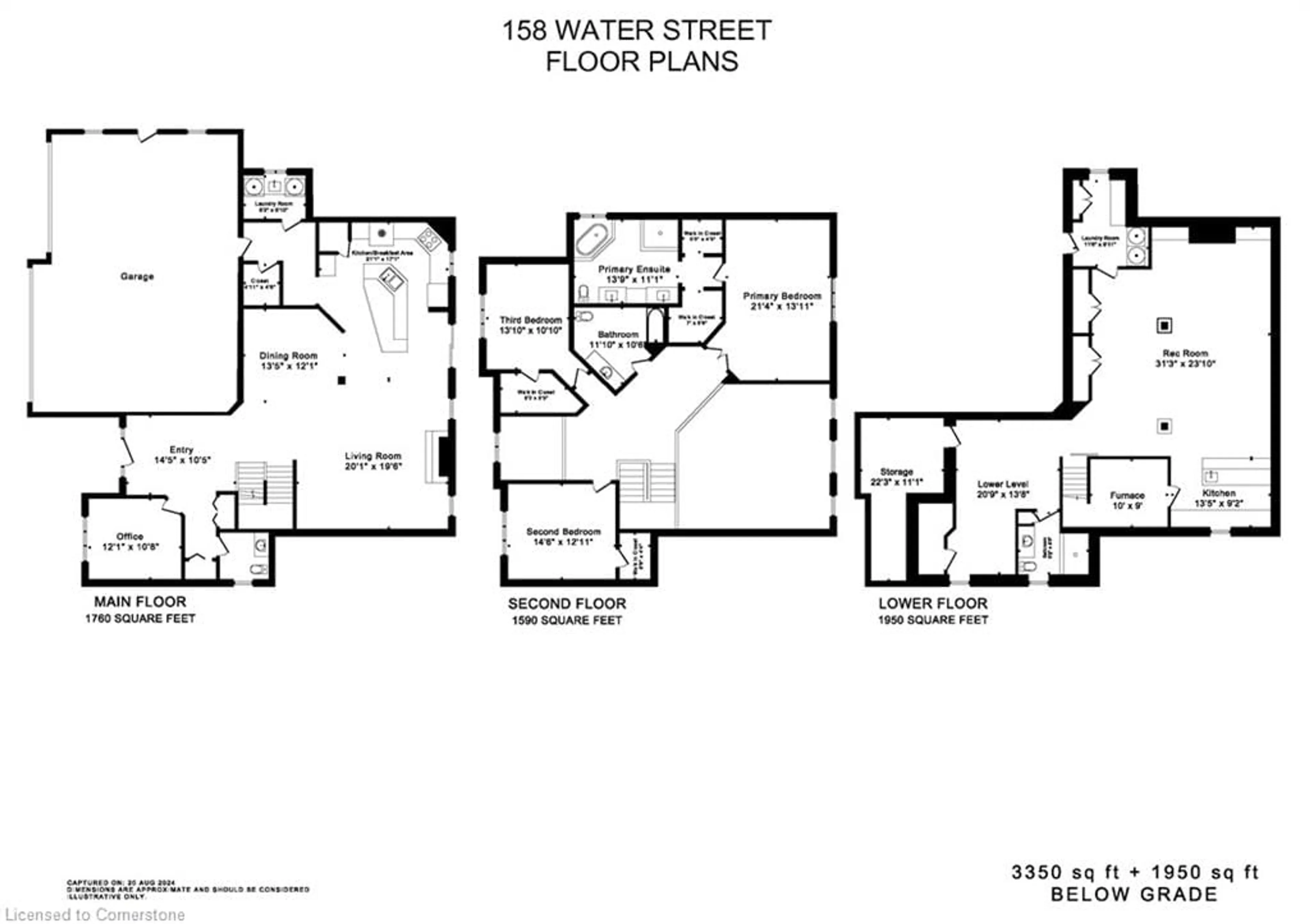 Floor plan for 158 Water St, St. Jacobs Ontario N0B 2N0