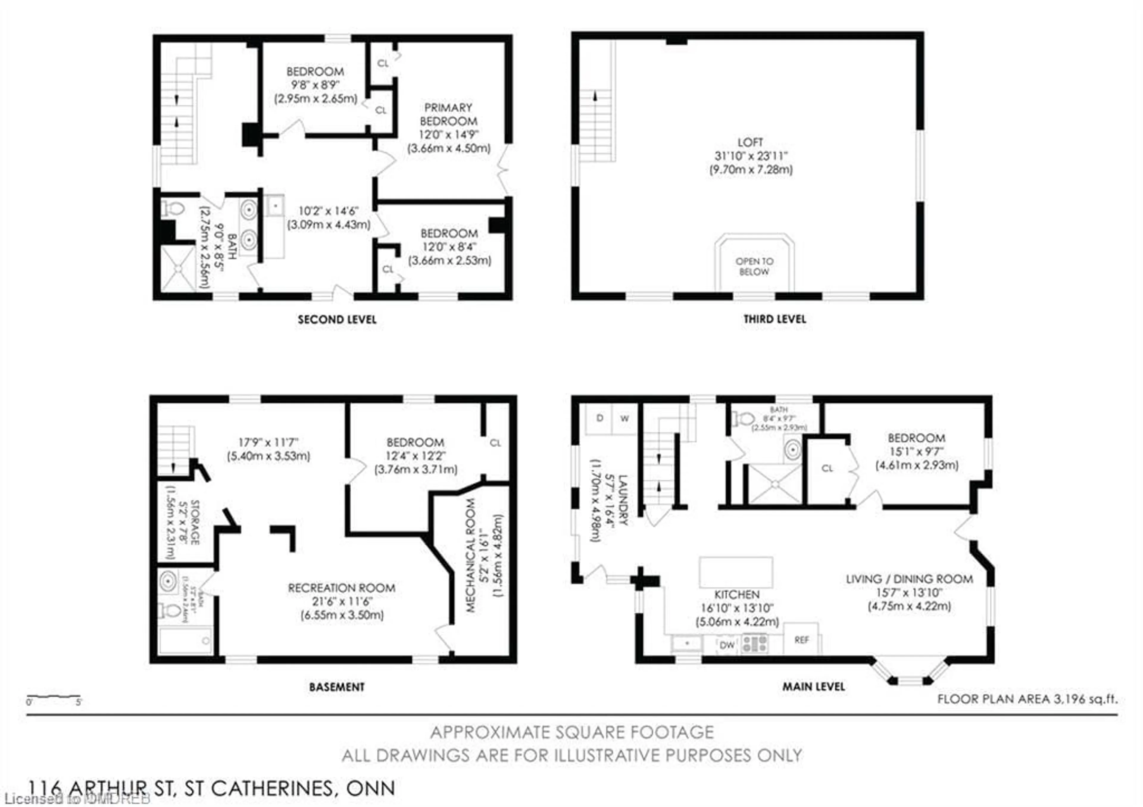 Floor plan for 116 Arthur St, St. Catharines Ontario L2M 1H7