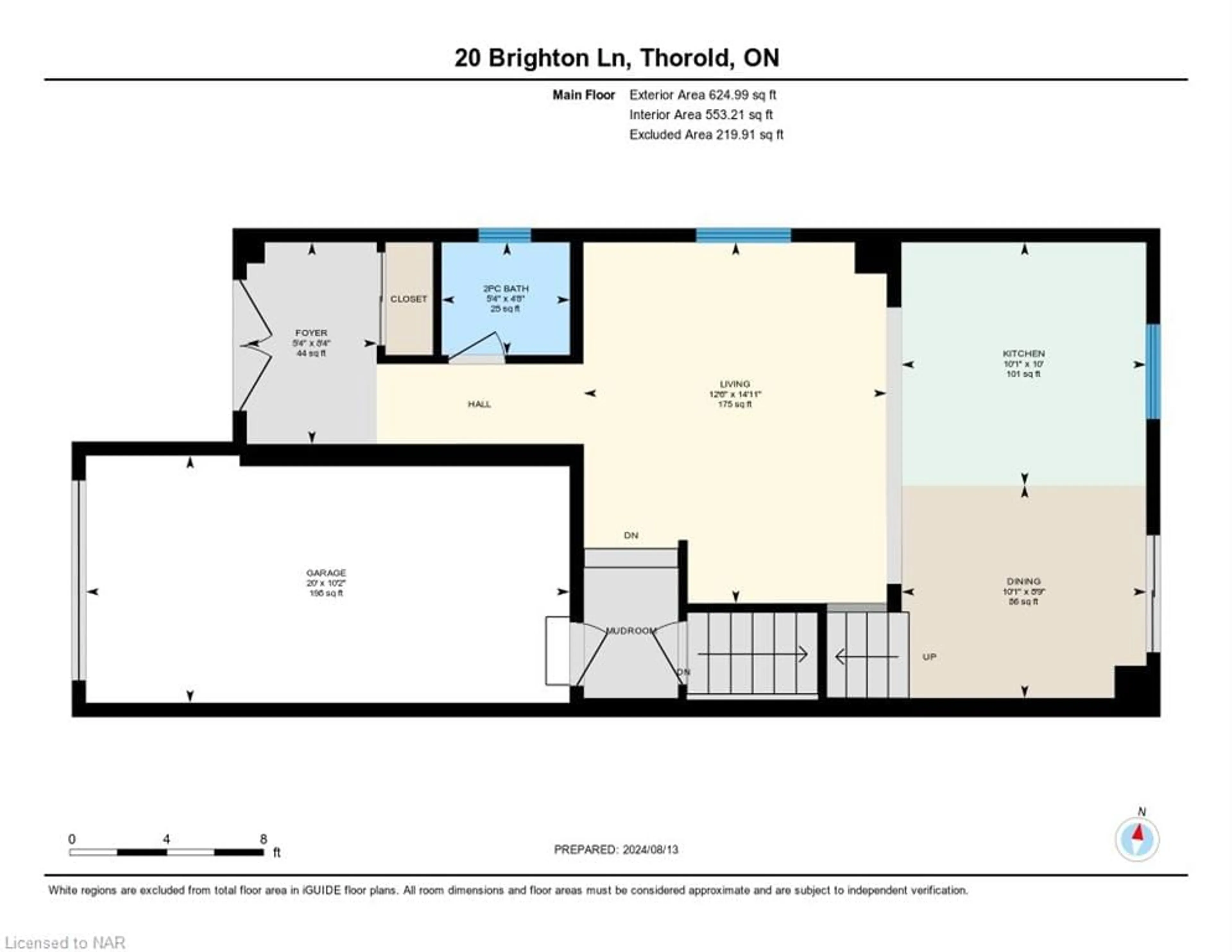 Floor plan for 20 Brighton Lane, Thorold Ontario L2V 0P2