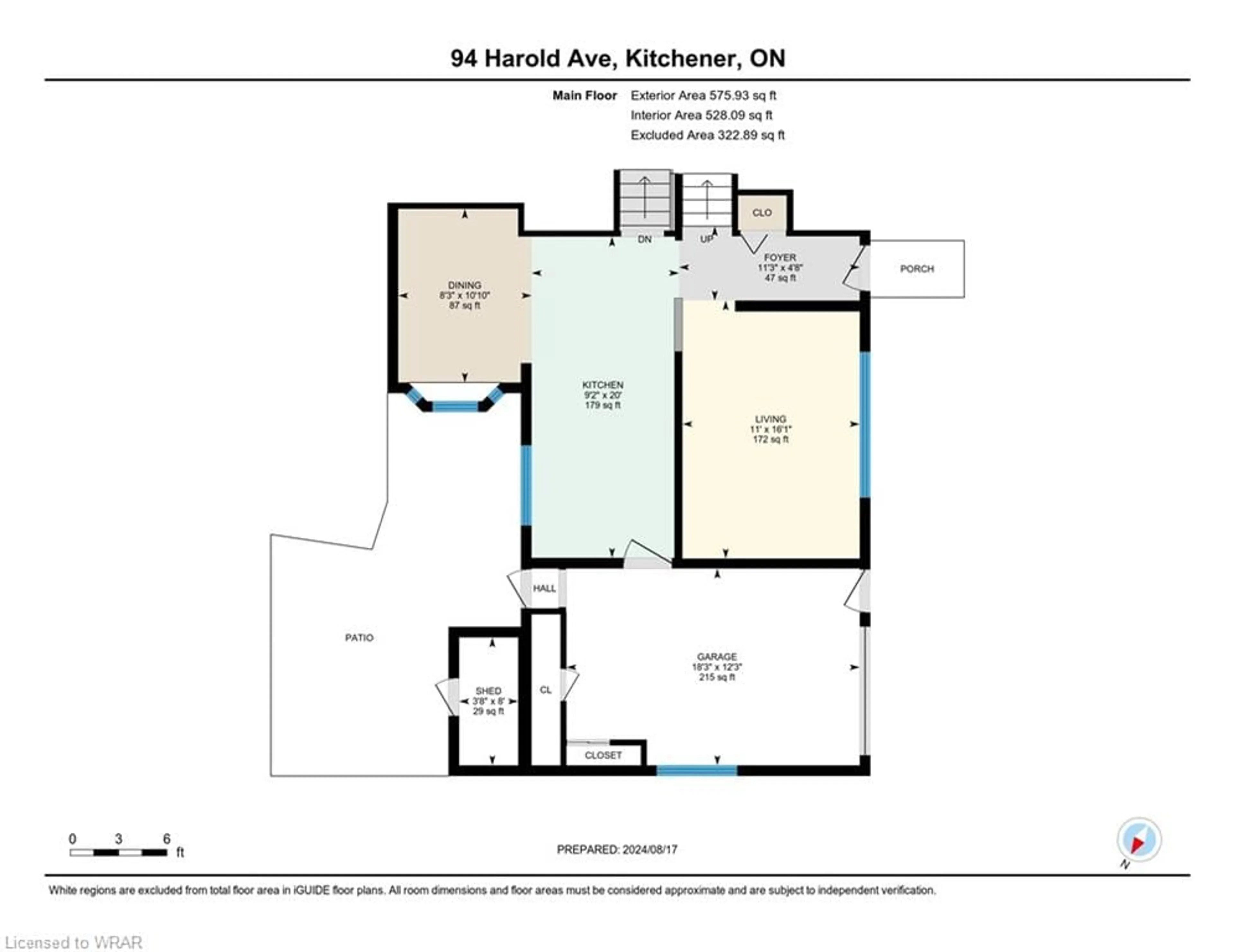 Floor plan for 94 Harold Ave, Kitchener Ontario N2A 2H8