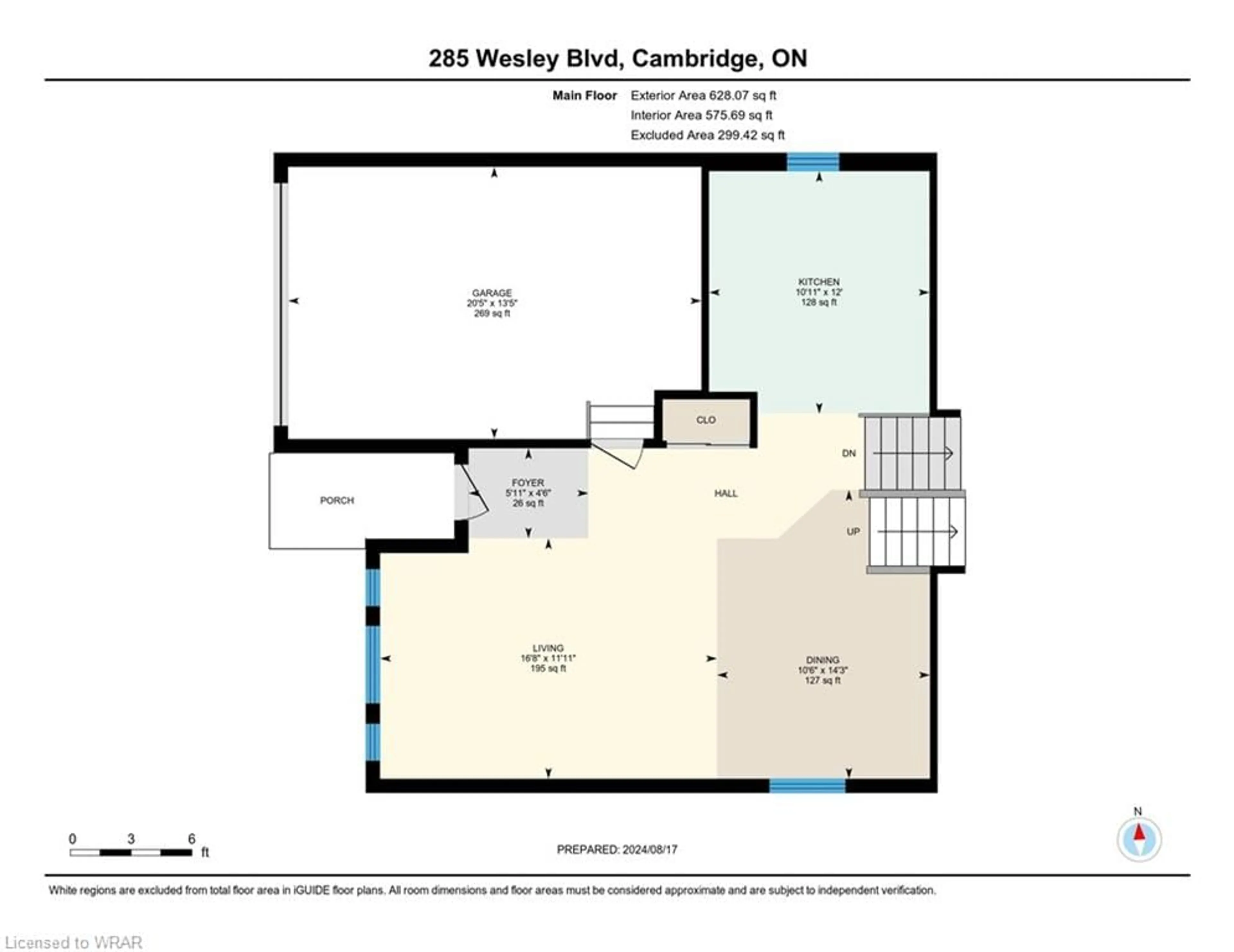 Floor plan for 285 Wesley Blvd, Cambridge Ontario N1T 0B6