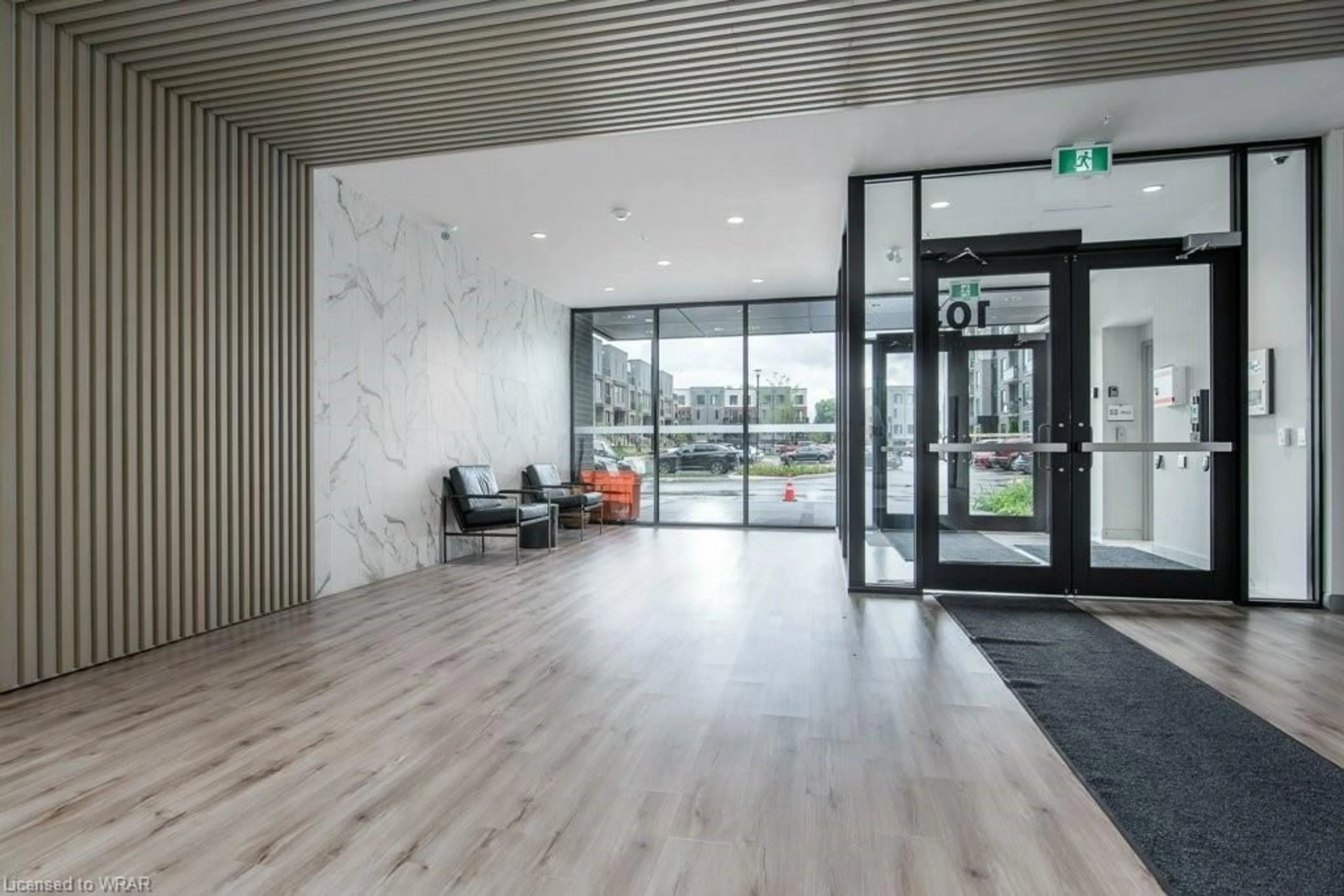 Indoor lobby, wood floors for 103 Roger St #609, Waterloo Ontario N2J 0G2