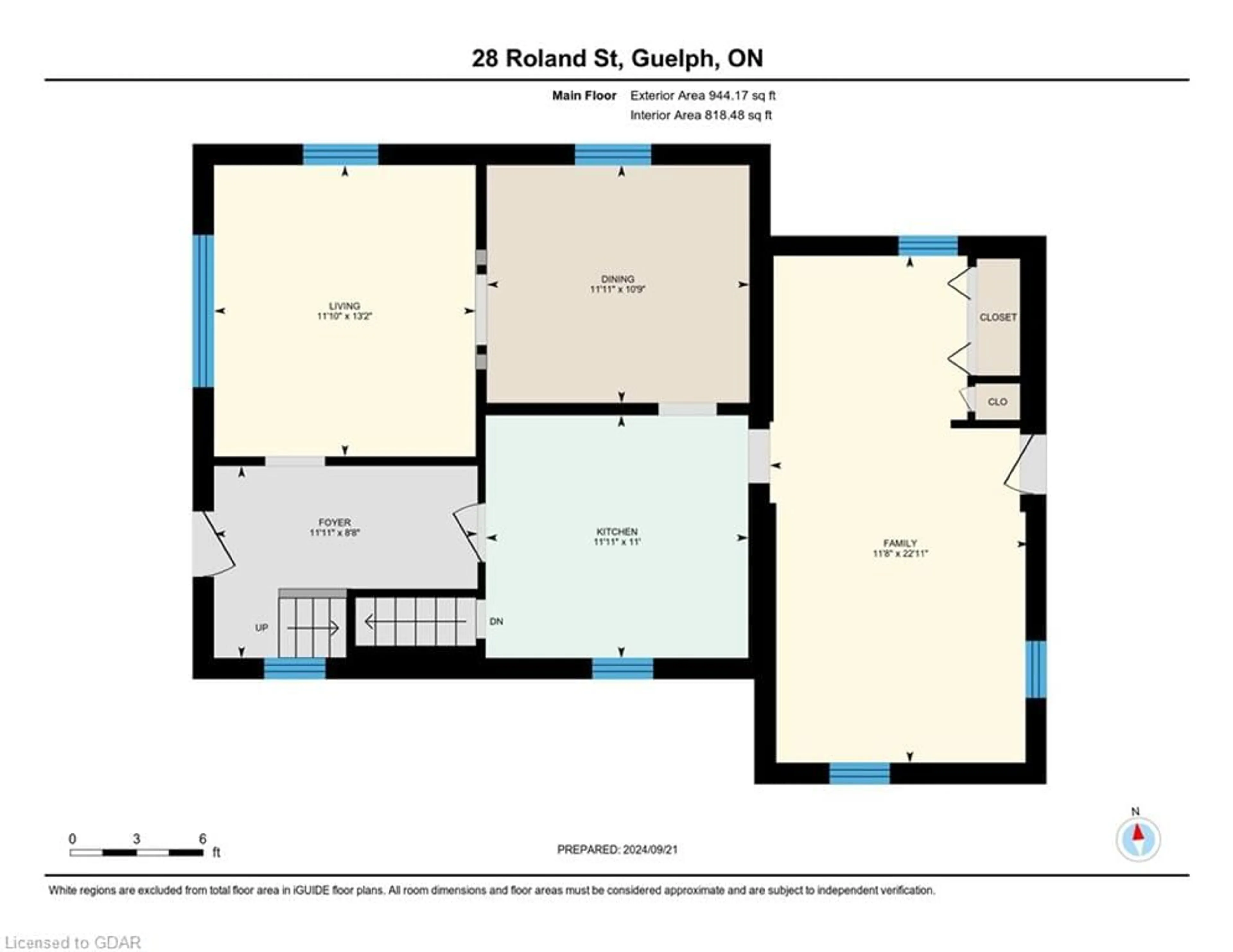 Floor plan for 28 Roland St, Guelph Ontario N1H 5Z5