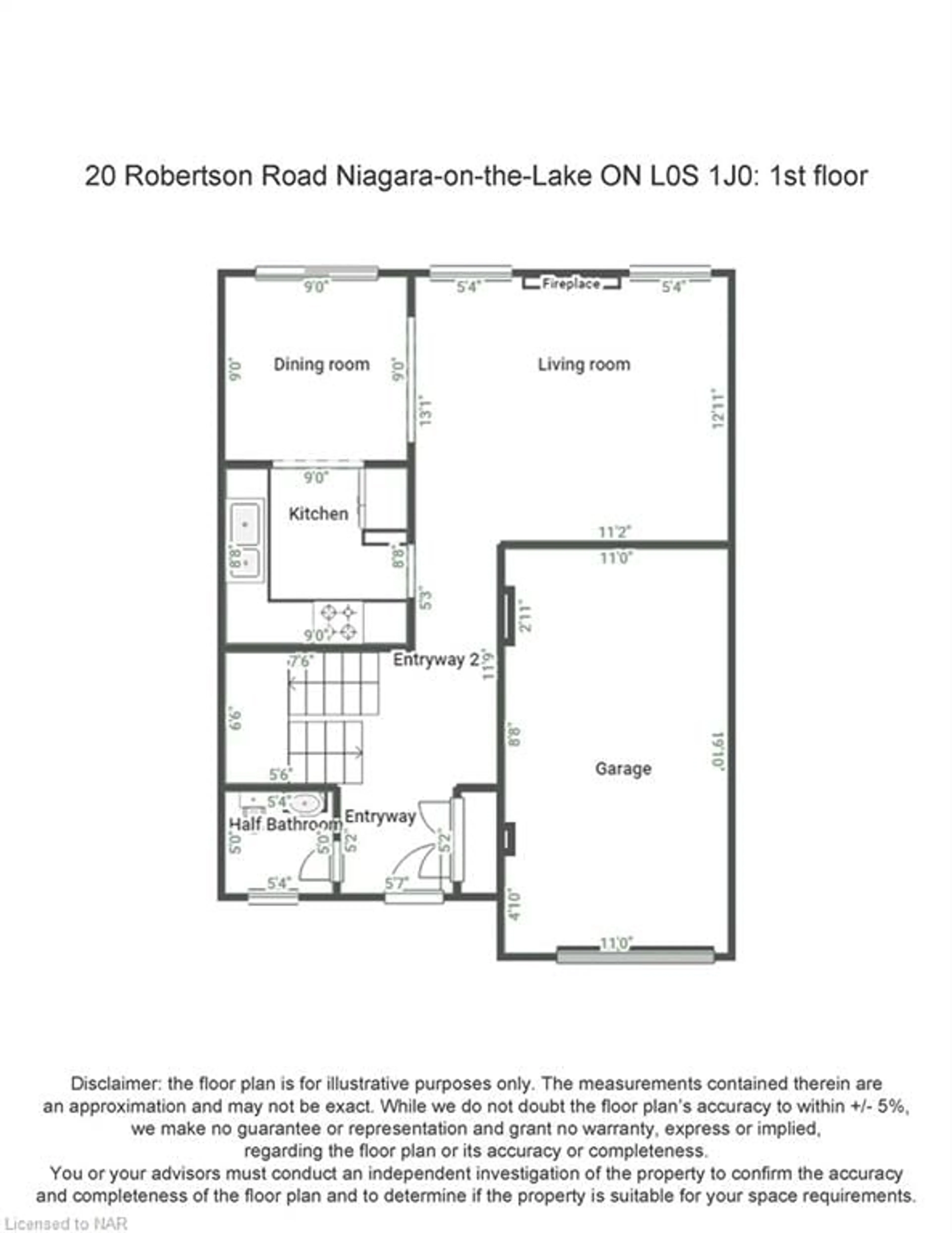 Floor plan for 20 Robertson Rd, Niagara-on-the-Lake Ontario L0S 1J0