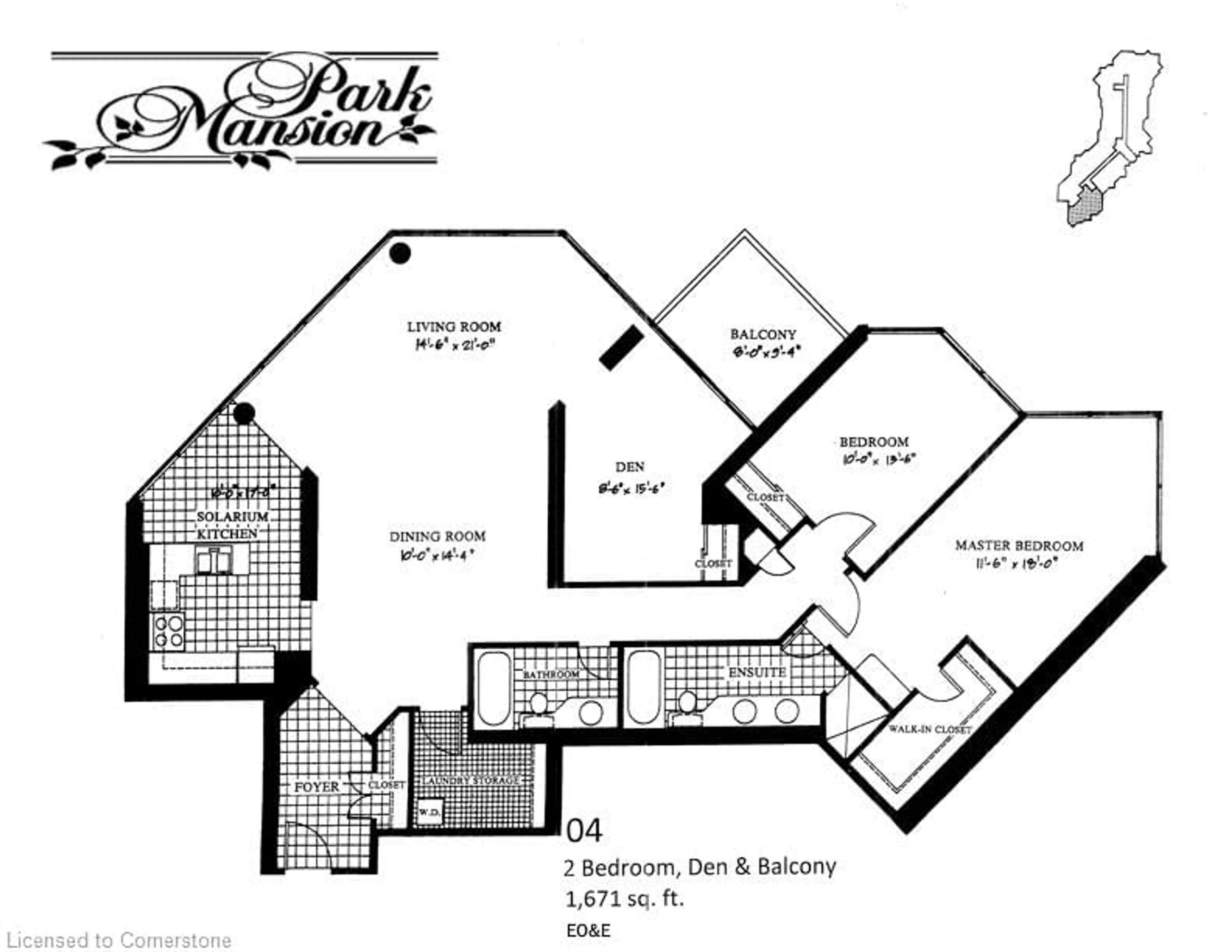 Floor plan for 45 Kingsbridge Garden Cir #1204, Mississauga Ontario L5R 3K4