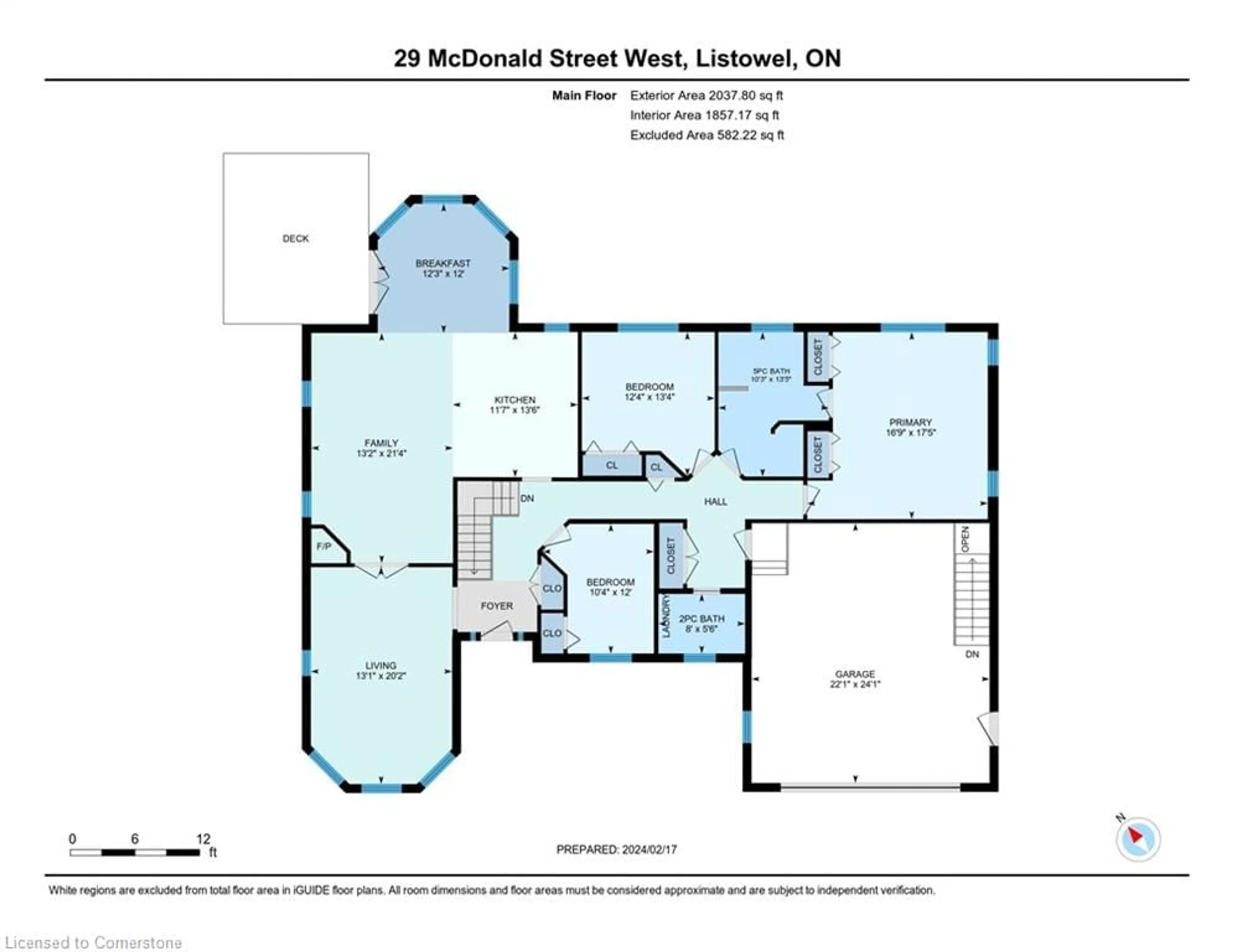 Floor plan for 29 Mcdonald St, Listowel Ontario N4W 1K5