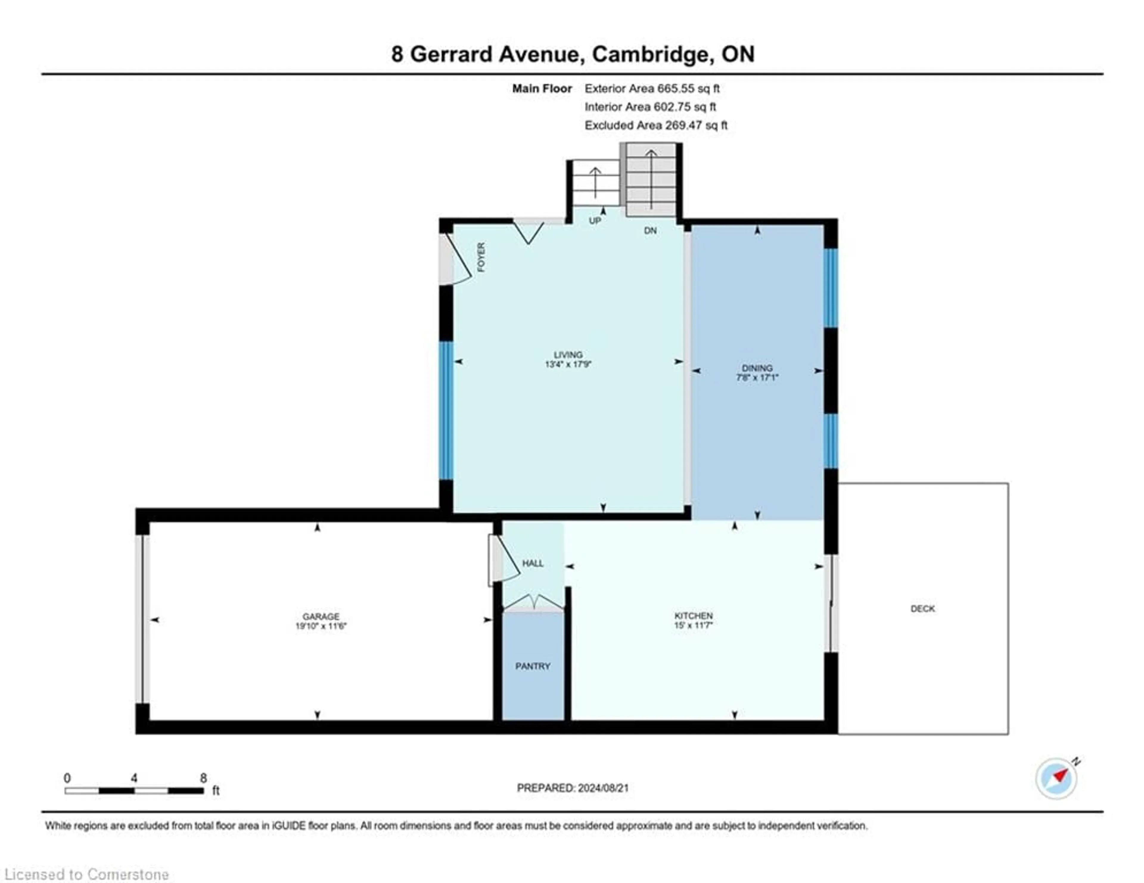 Floor plan for 8 Gerrard Ave, Cambridge Ontario N3C 2R6