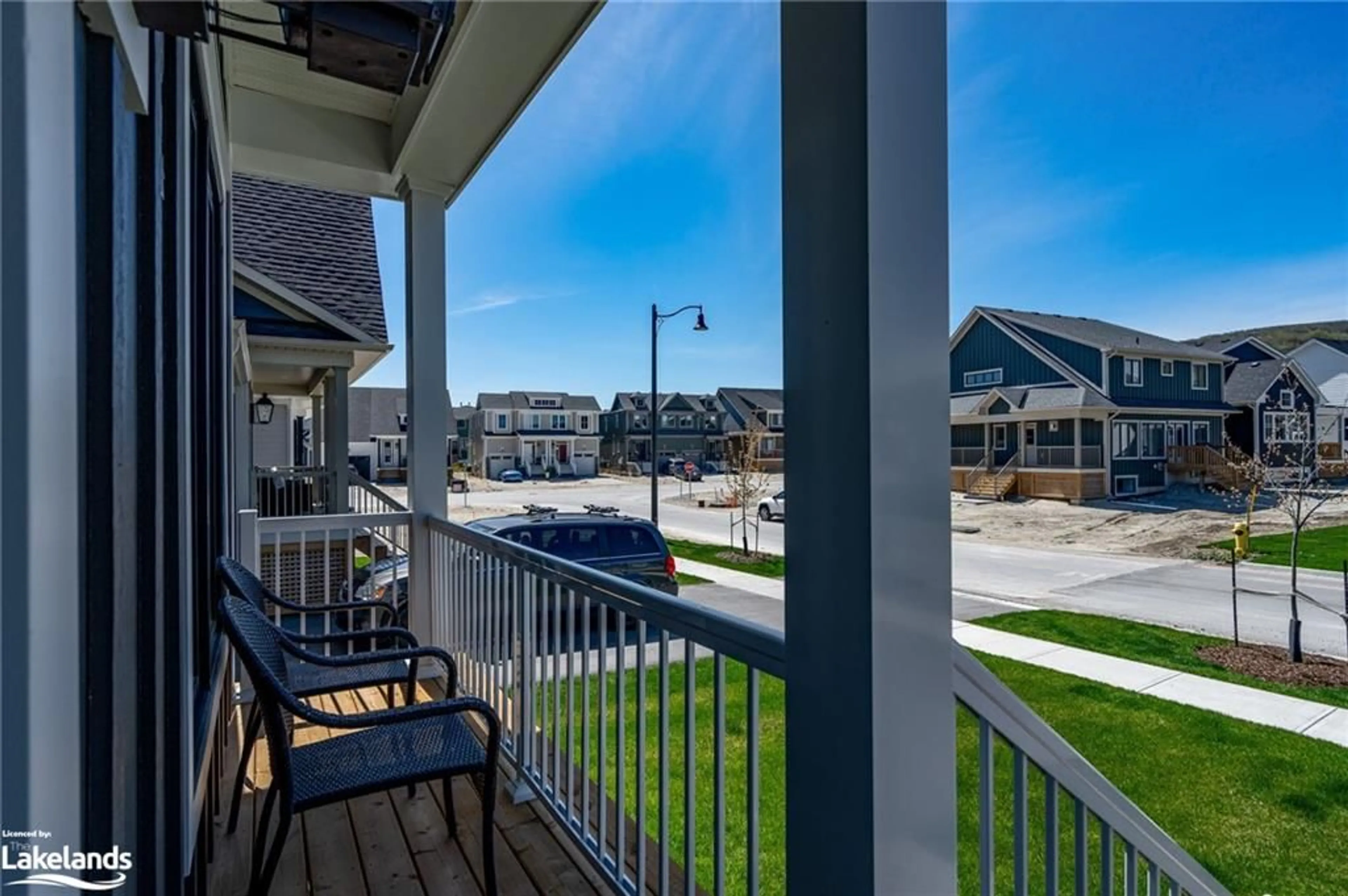 A pic from exterior of the house or condo, the fenced backyard for 104 Black Willow Cres, The Blue Mountains Ontario L9Y 5L8