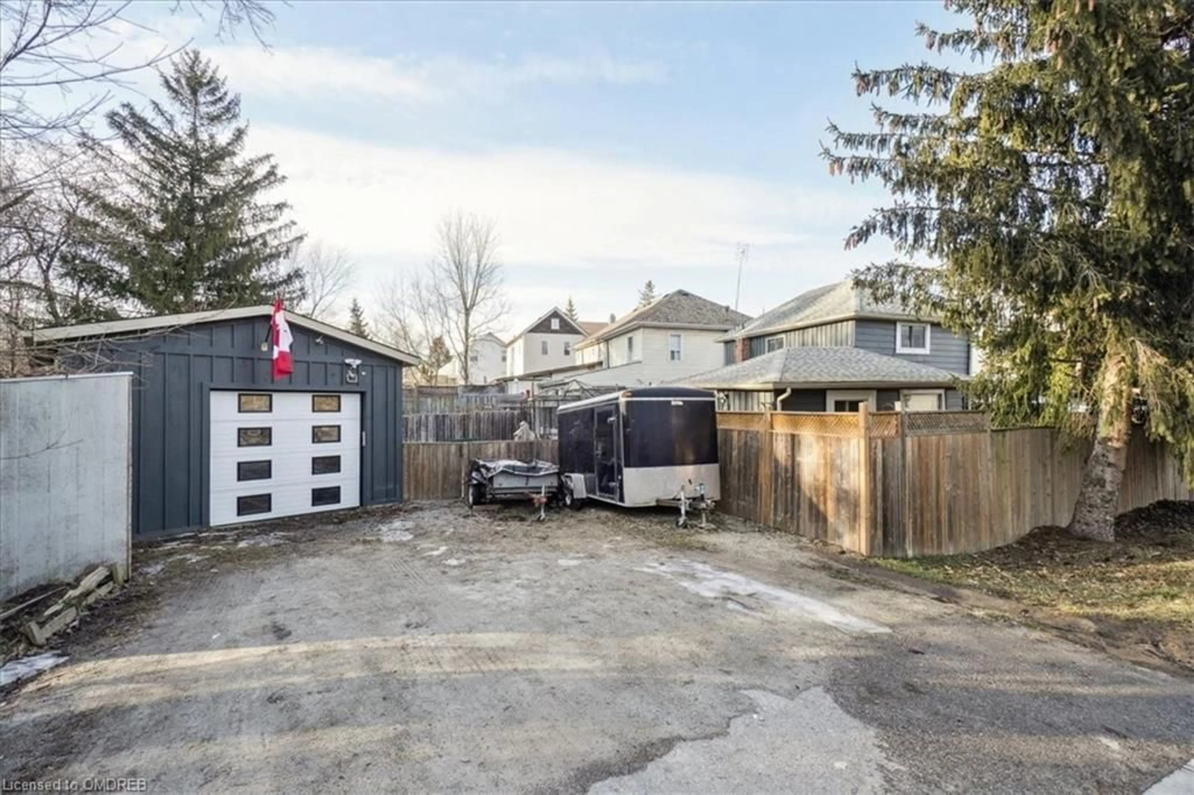 Fenced yard for 46 Main St, Acton Ontario L7J 1X4