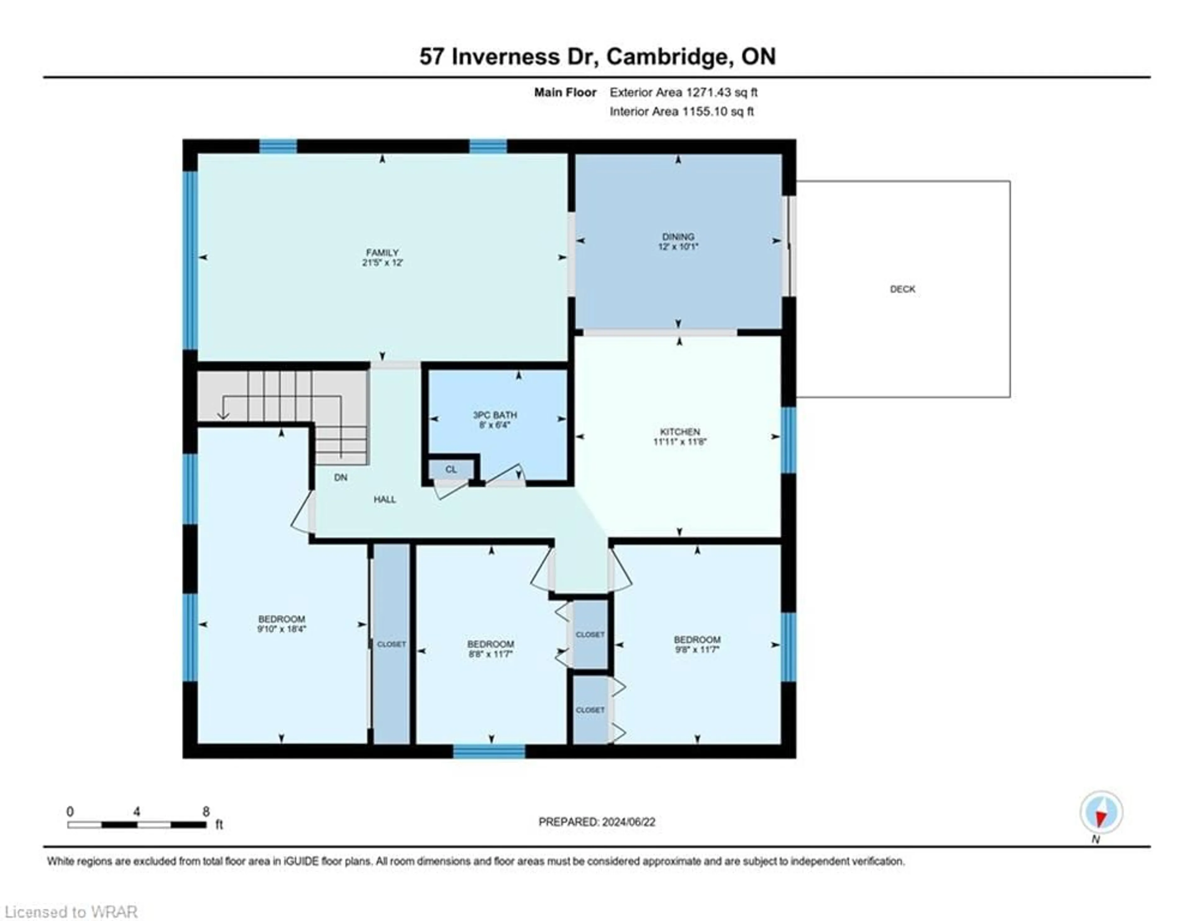 Floor plan for 57 Inverness Dr, Cambridge Ontario N1S 4C7