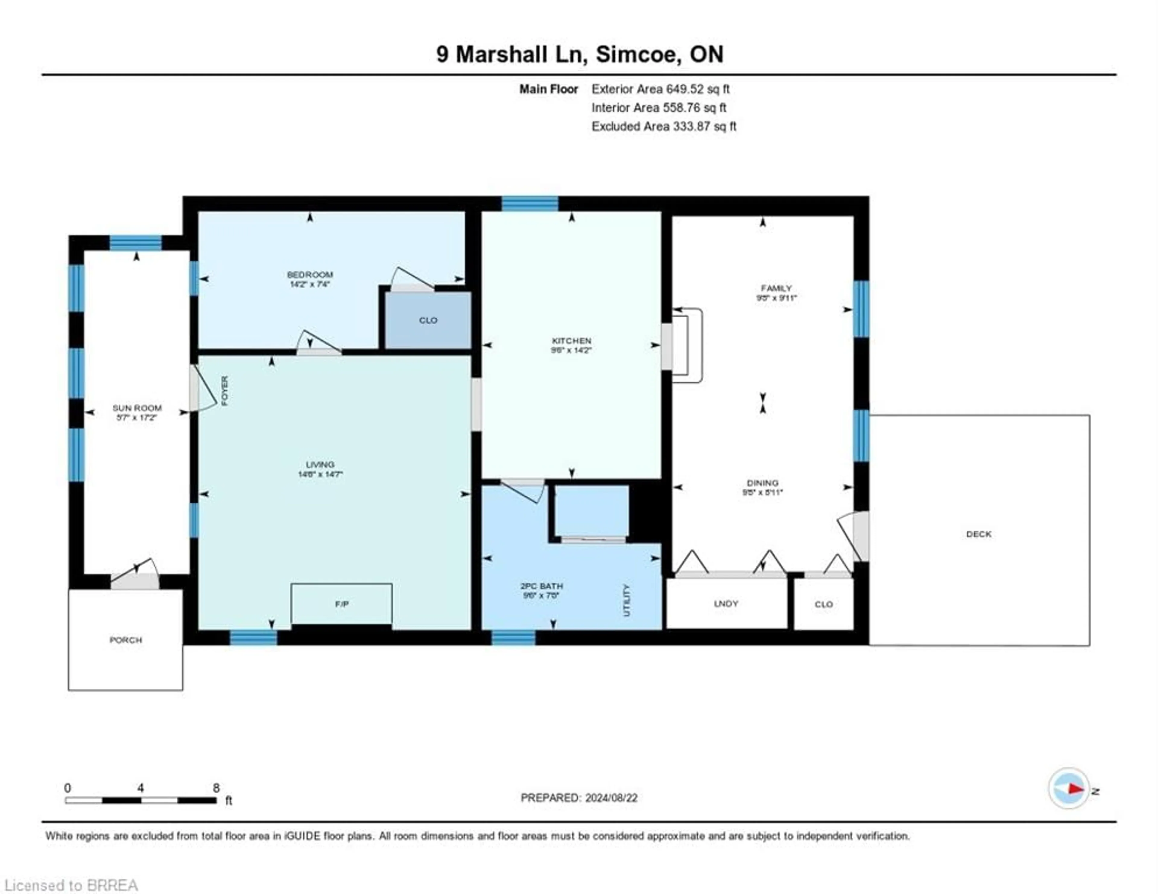 Floor plan for 9 Marshall Lane, Simcoe Ontario N3Y 1Z2