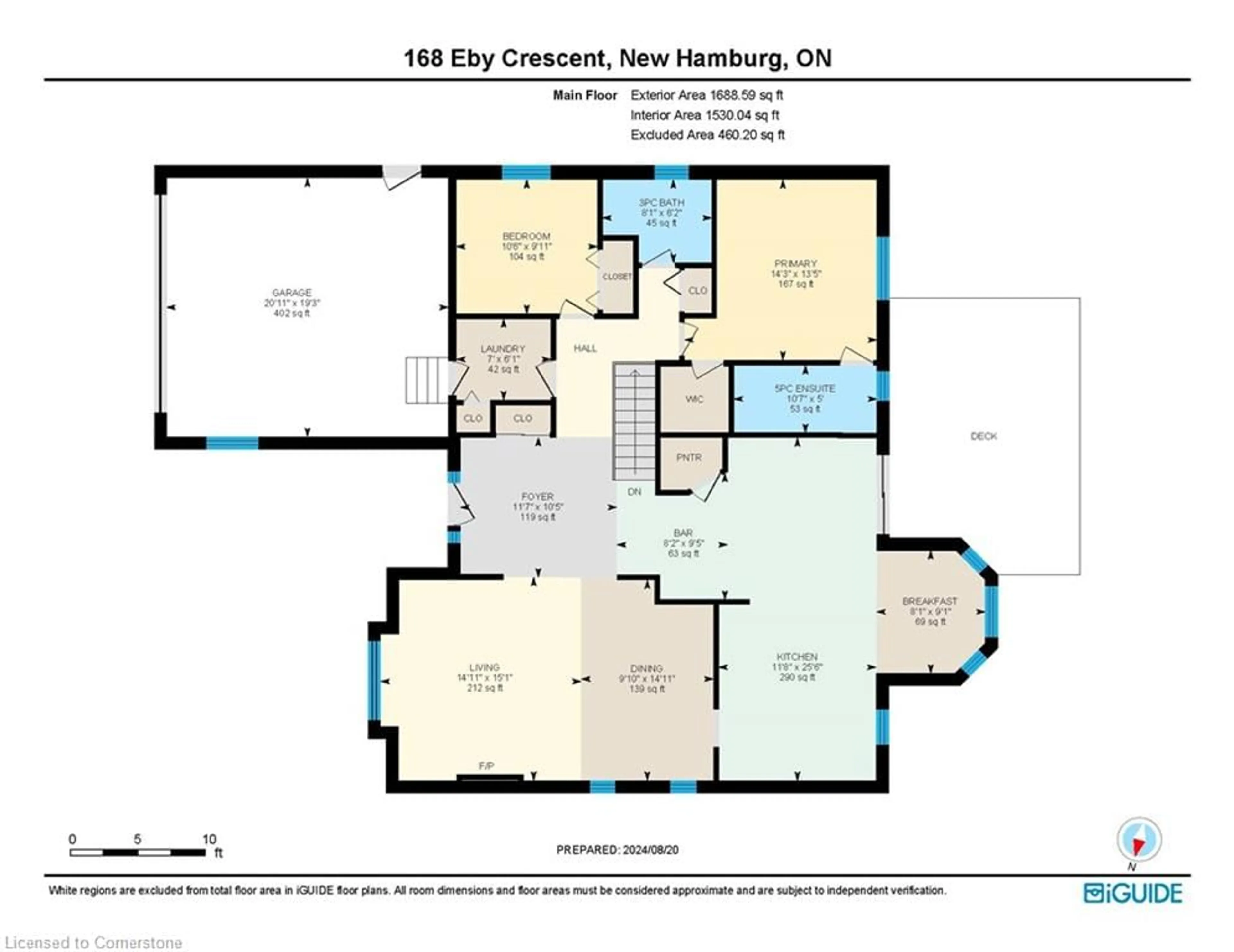 Floor plan for 168 Eby Cres, New Hamburg Ontario N3A 1Z2