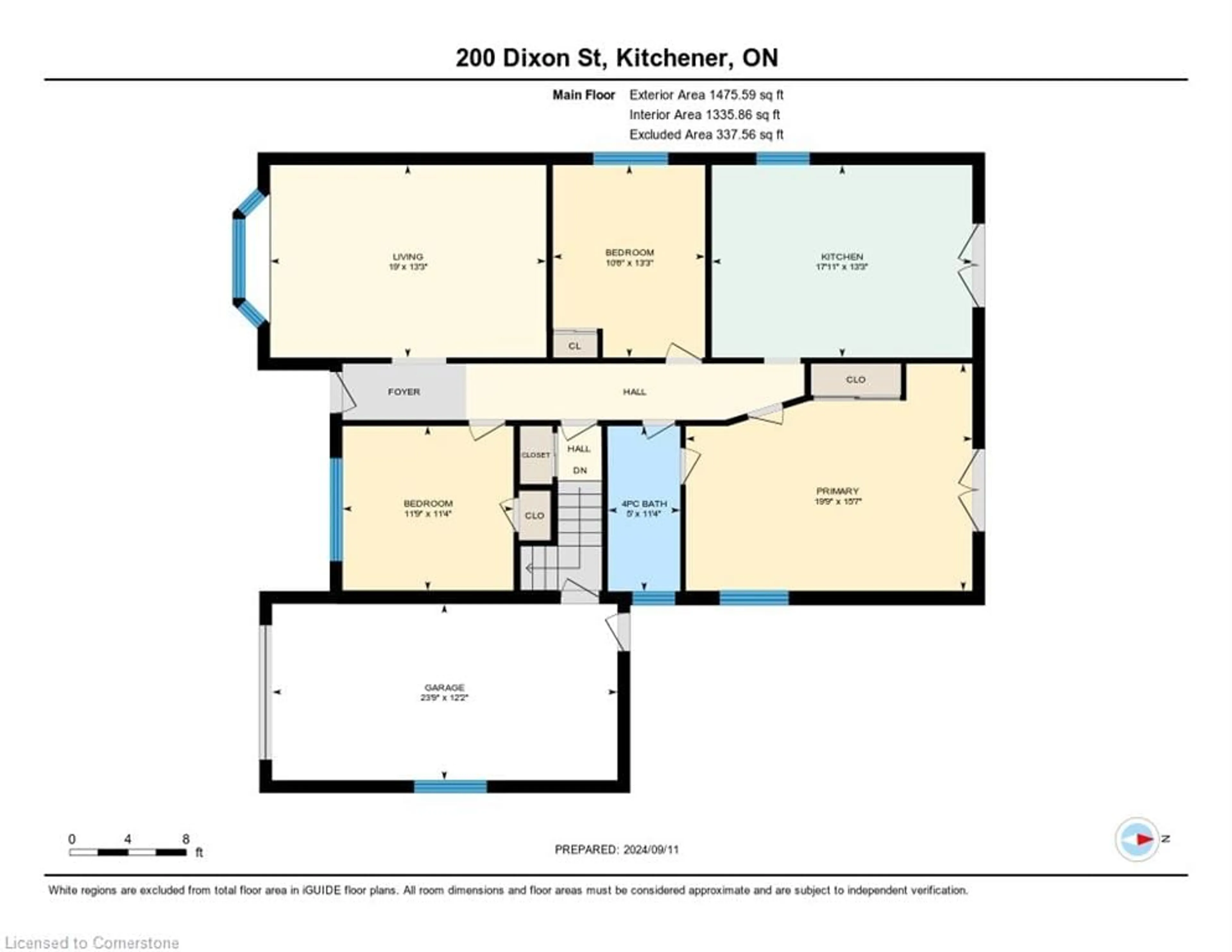 Floor plan for 200 Dixon St, Kitchener Ontario N2G 3E9