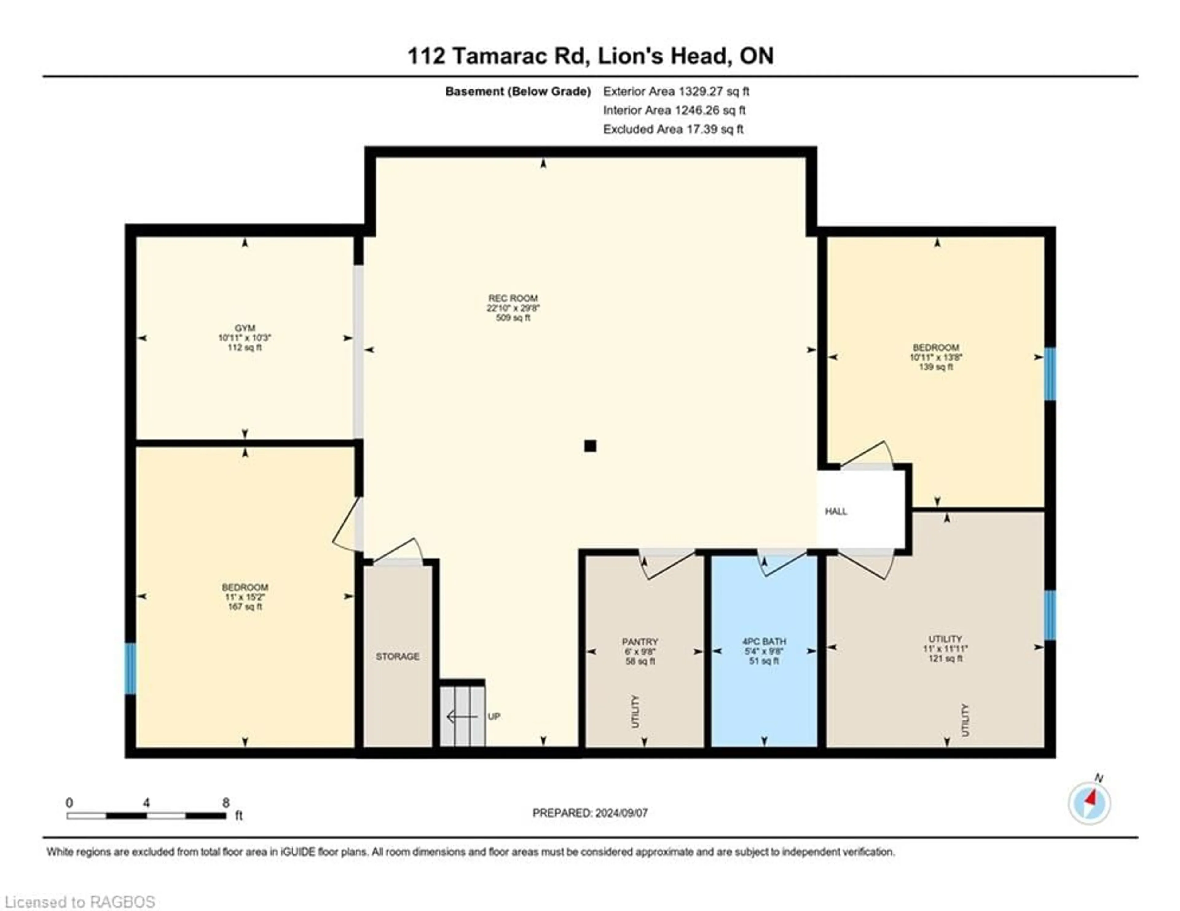 Floor plan for 112 Tamarac Rd, Stokes Bay Ontario N0H 1W0