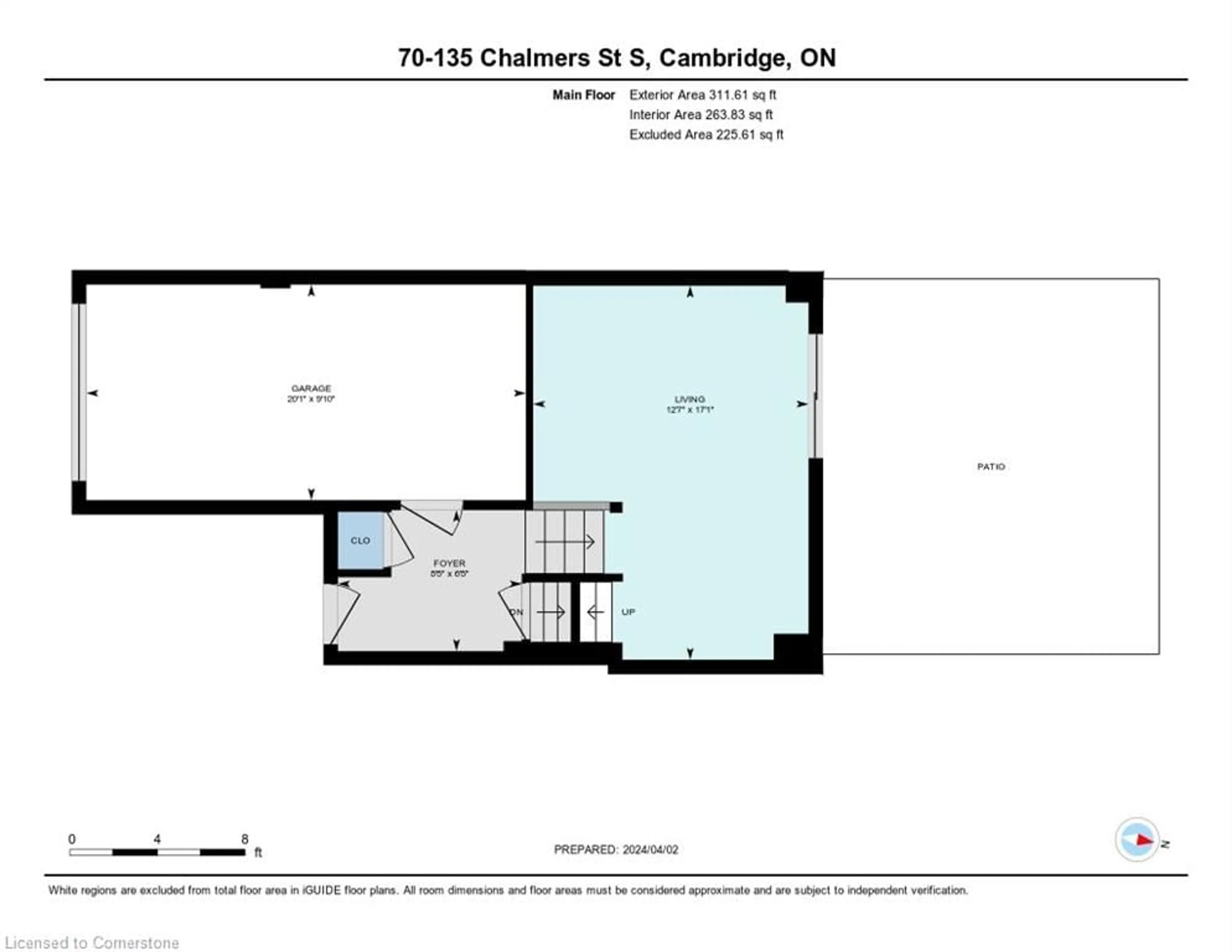 Floor plan for 135 Chalmers St #70, Cambridge Ontario N1R 6M2