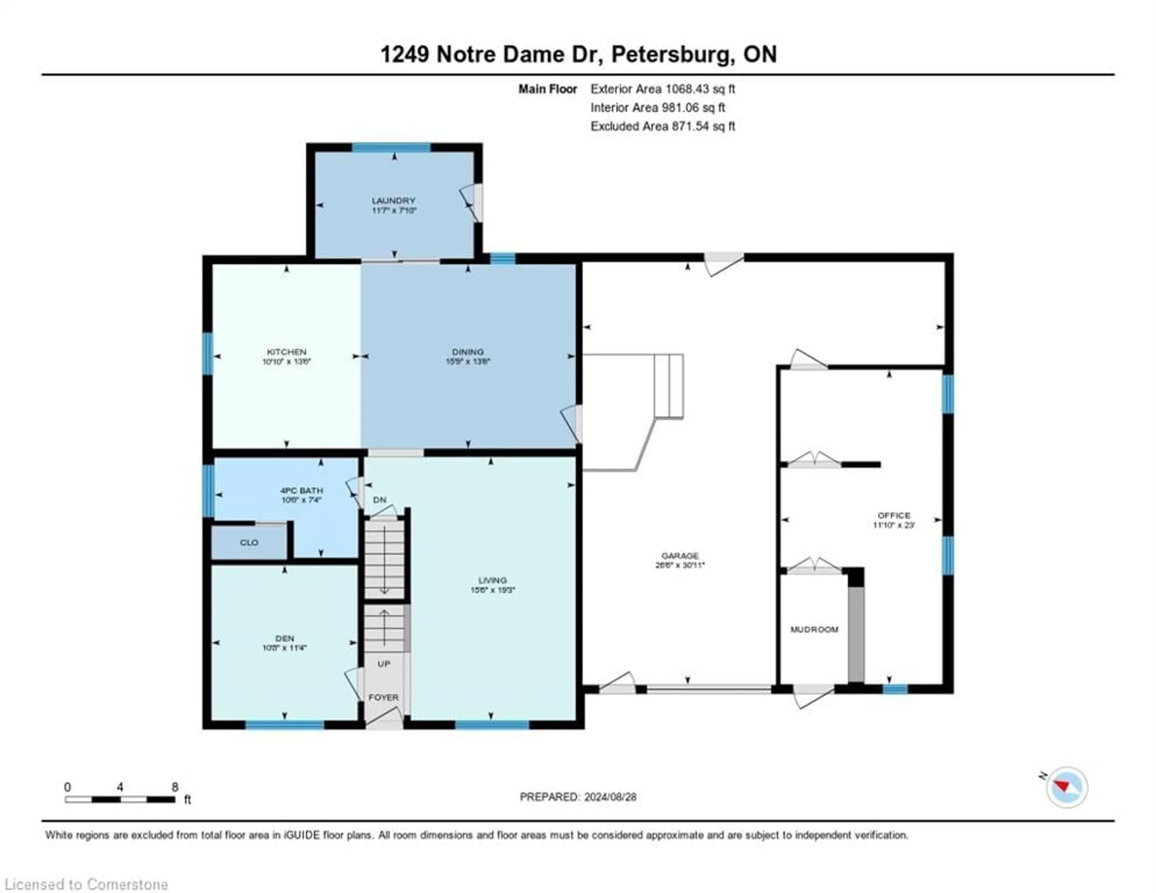 Floor plan for 1249 Notre Dame Dr, Petersburg Ontario N0B 2H0