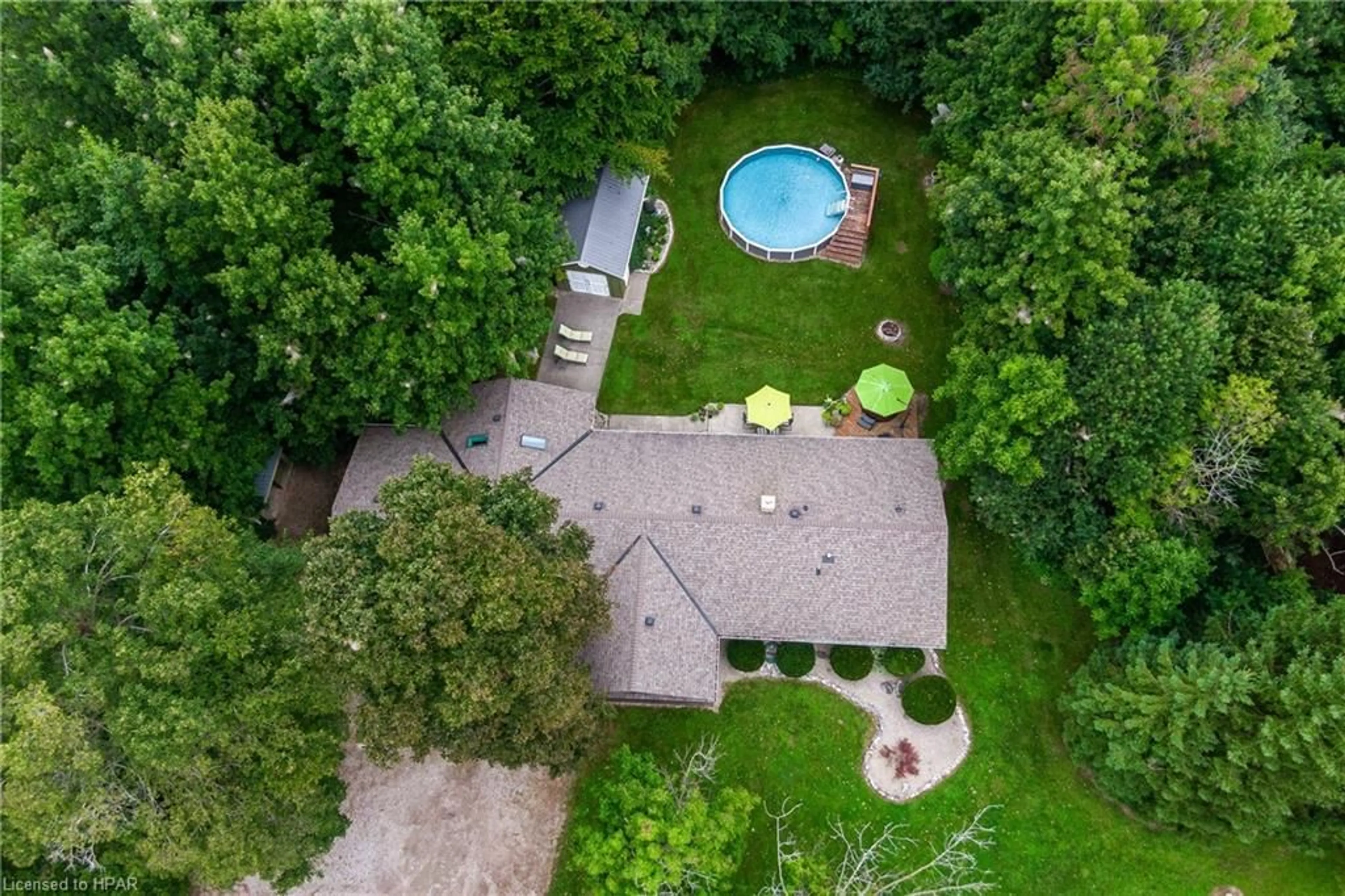 Patio, the fenced backyard for 5132 10 Line, St. Marys Ontario N4X 1C4