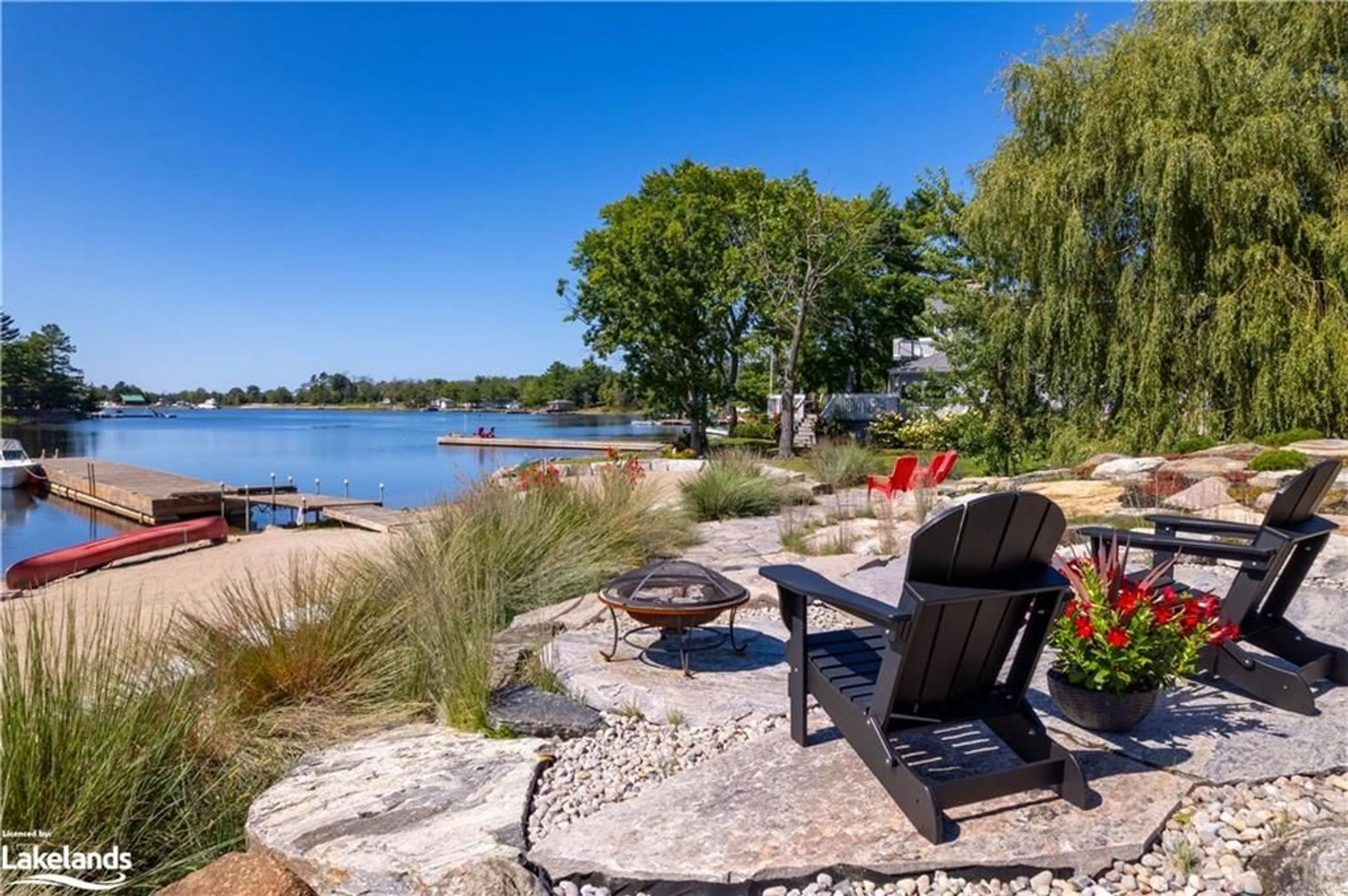 Patio, the view of lake or river for 164 Prisque Rd, Honey Harbour Ontario P0E 1E0