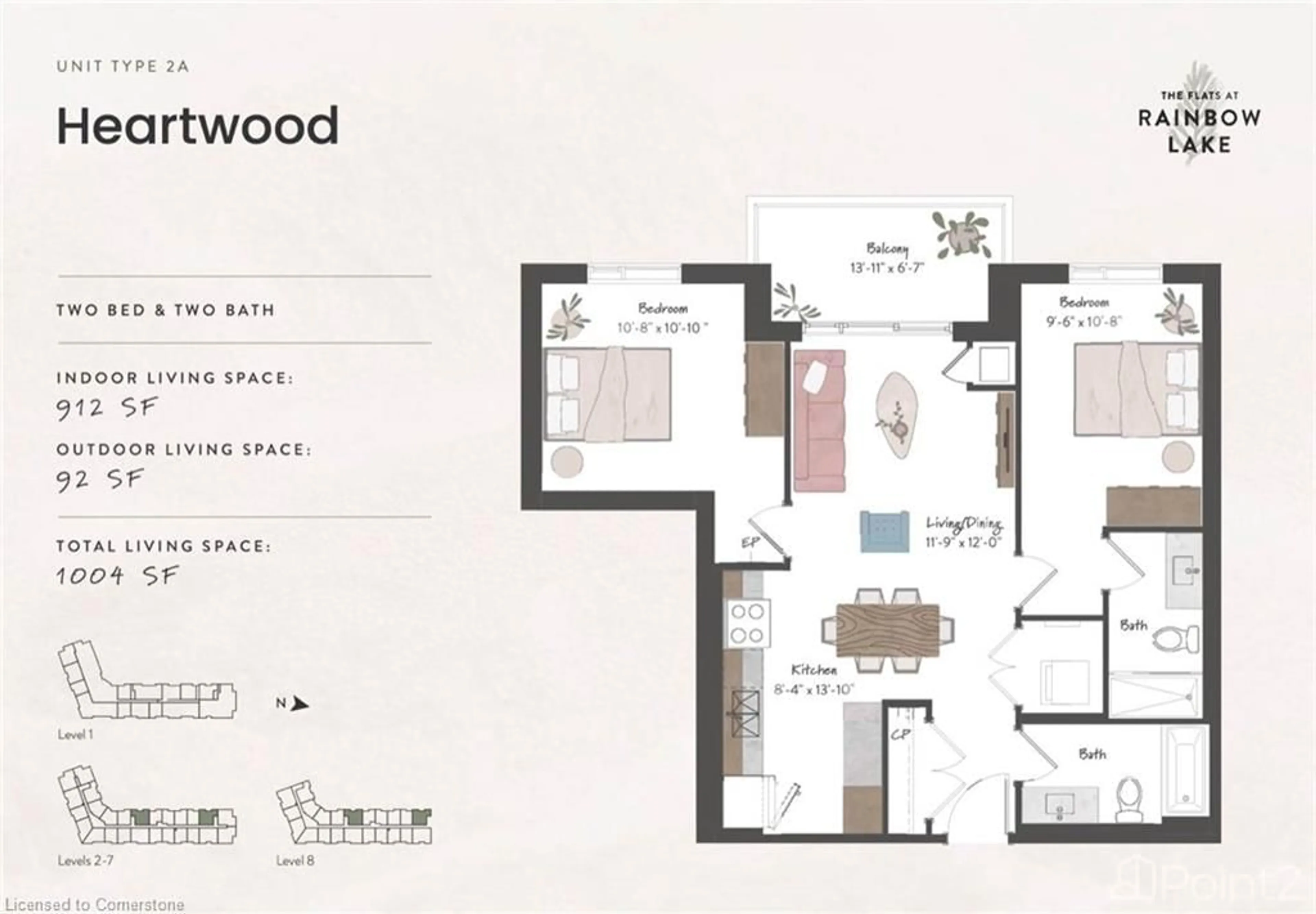 Floor plan for 525 New Dundee Rd #222, Kitchener Ontario N2P 0K8