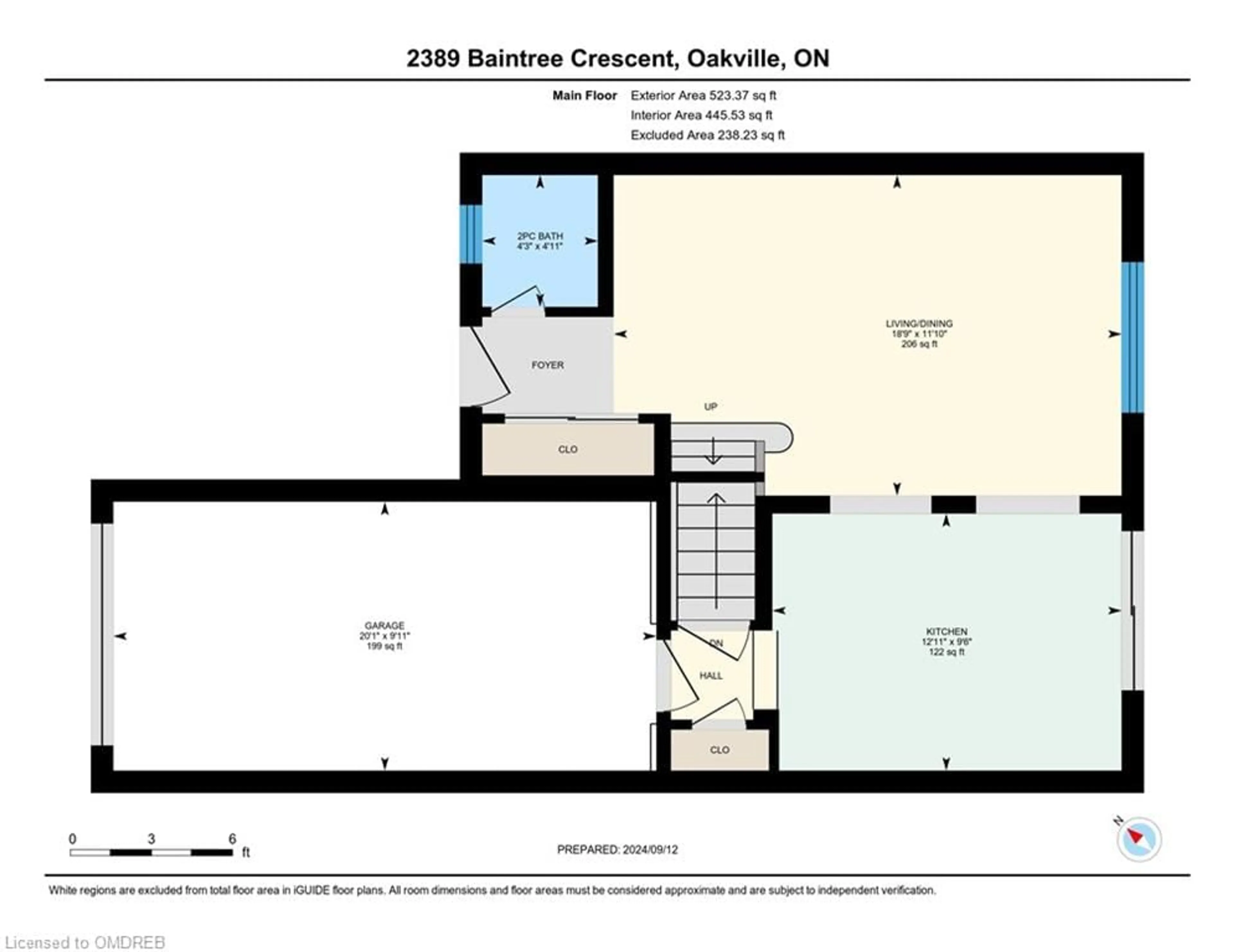 Floor plan for 2389 Baintree Cres, Oakville Ontario L6M 4X1