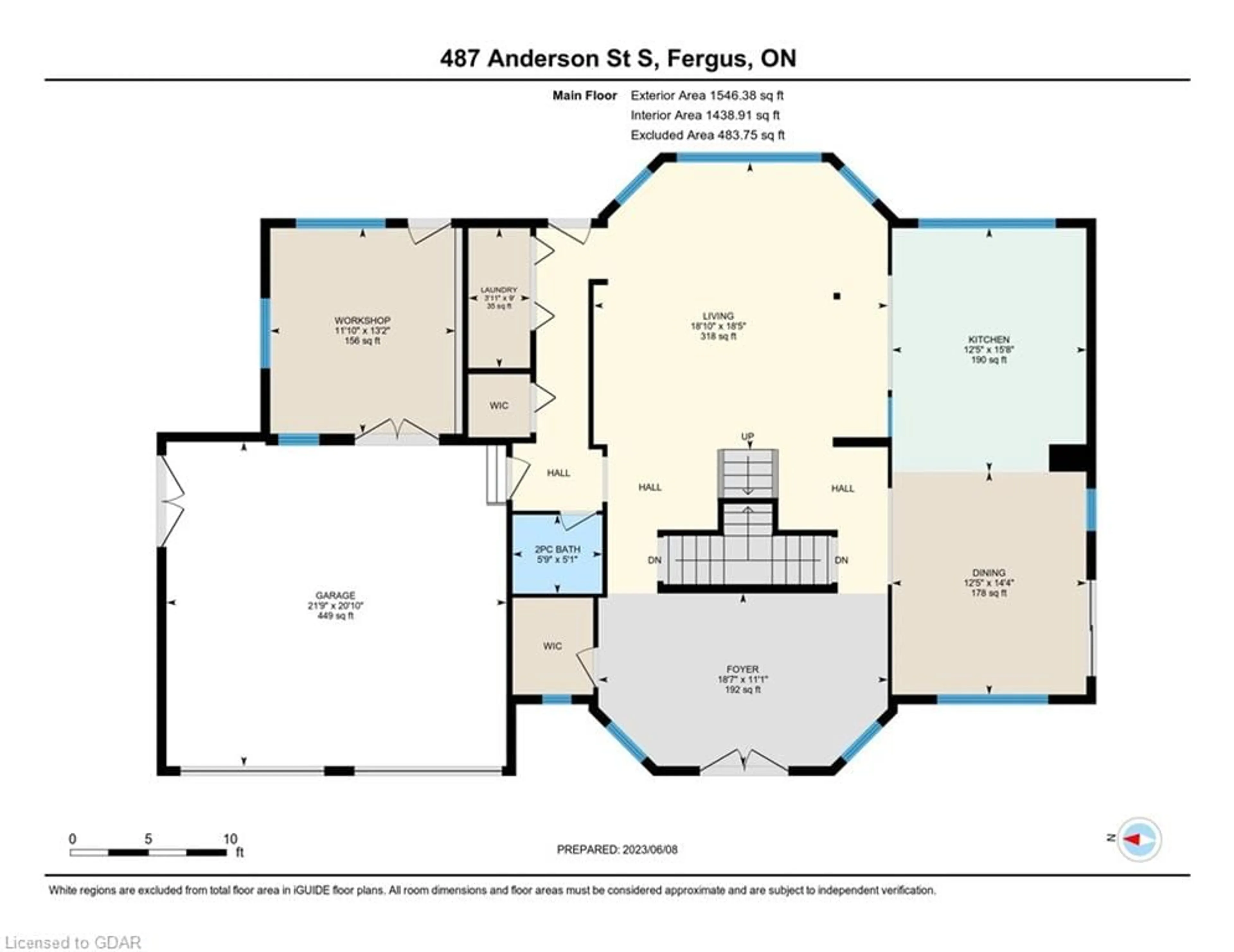 Floor plan for 487 Anderson St, Fergus Ontario N1M 1Z8