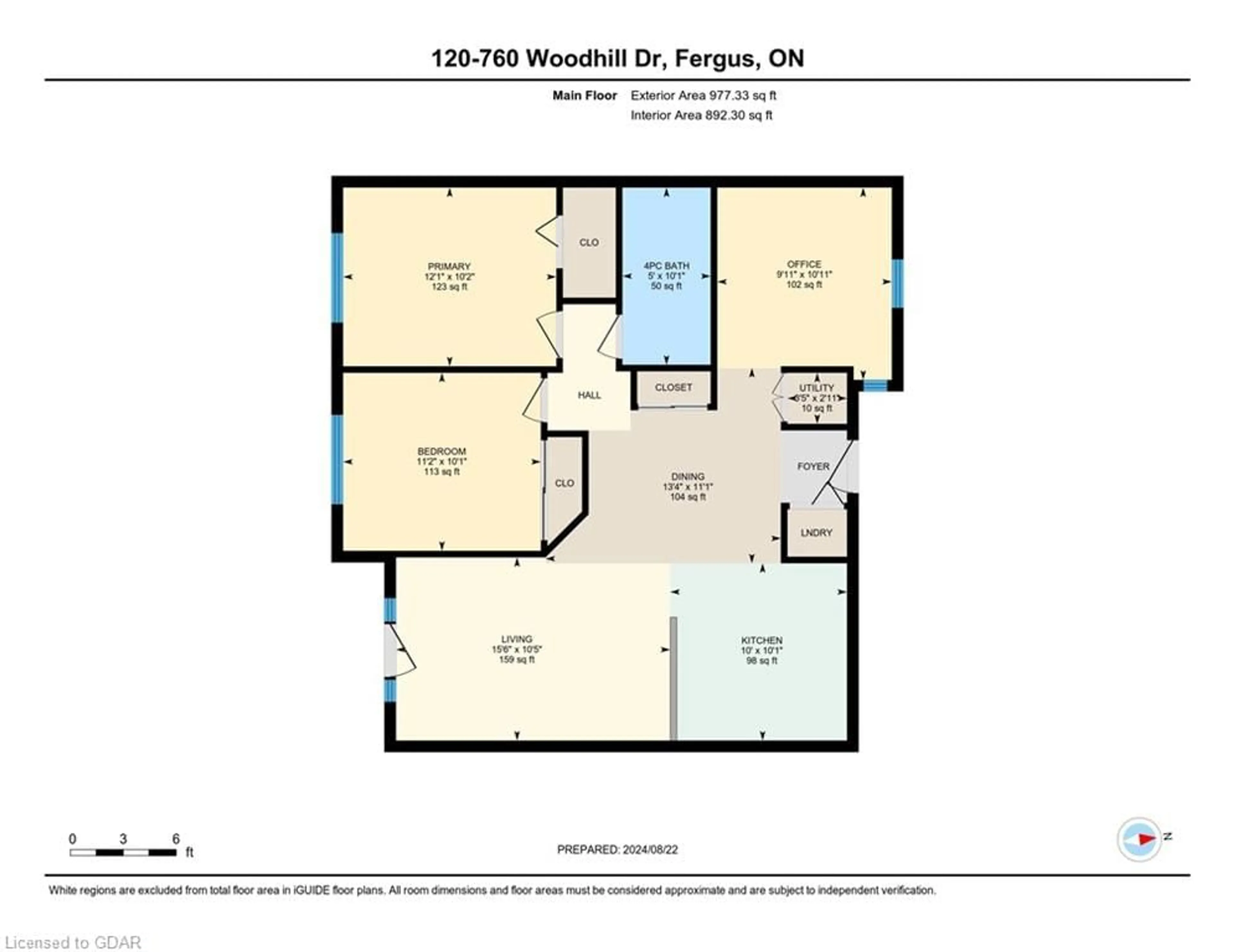 Floor plan for 760 Woodhill Dr #120, Fergus Ontario N1M 3W5