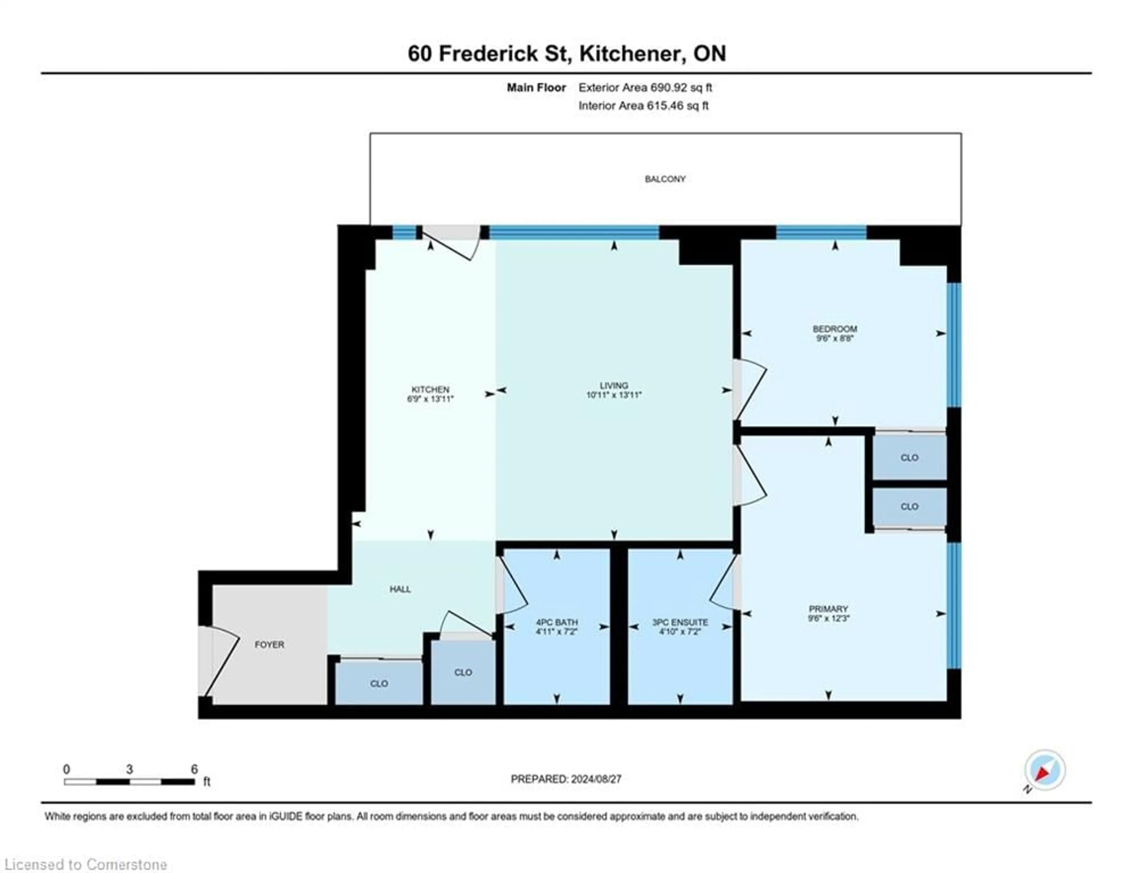 Floor plan for 60 Frederick St St #3514, Kitchener Ontario N2H 0C7