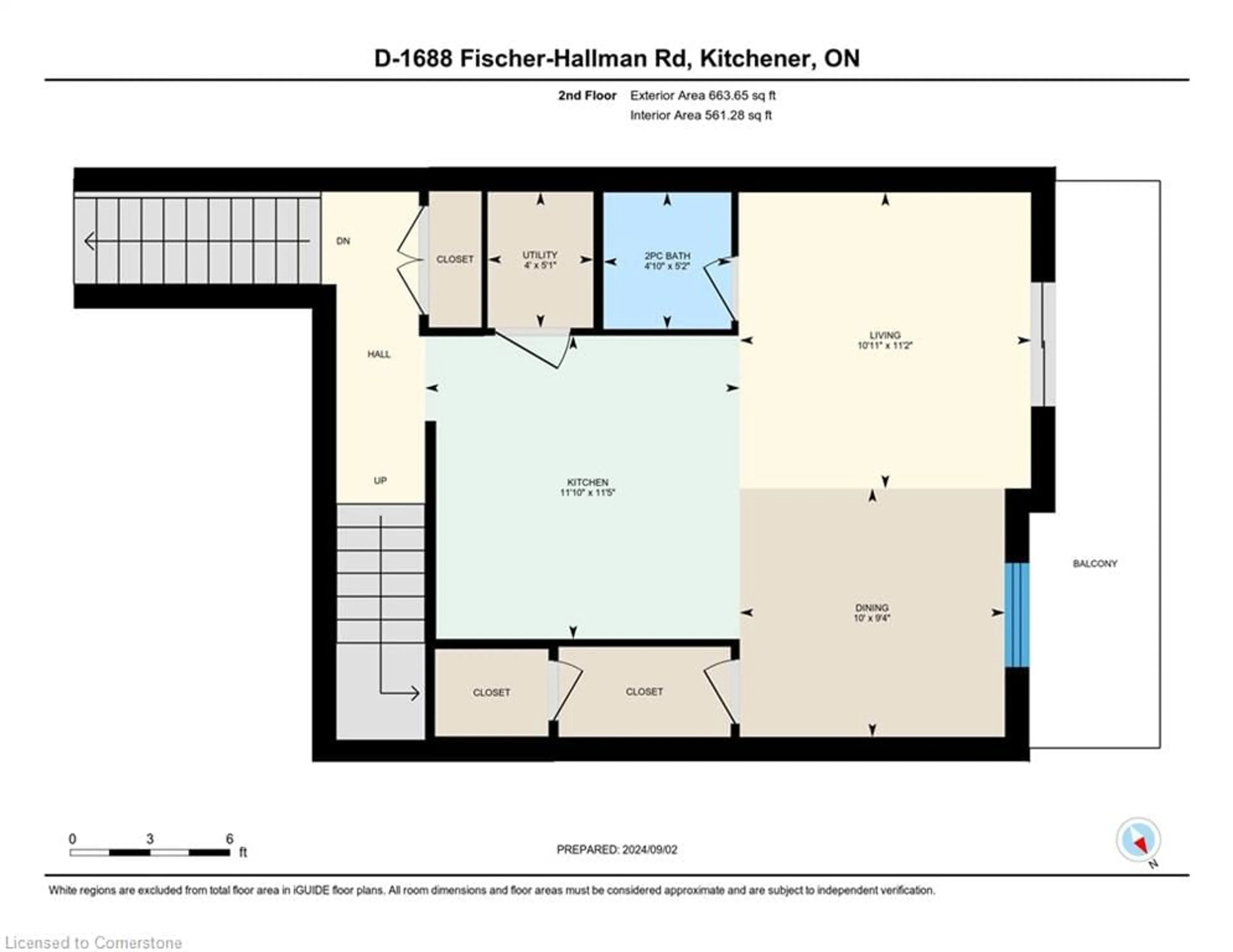 Floor plan for 1688 Fischer Hallman Rd #D, Kitchener Ontario N2R 0H6