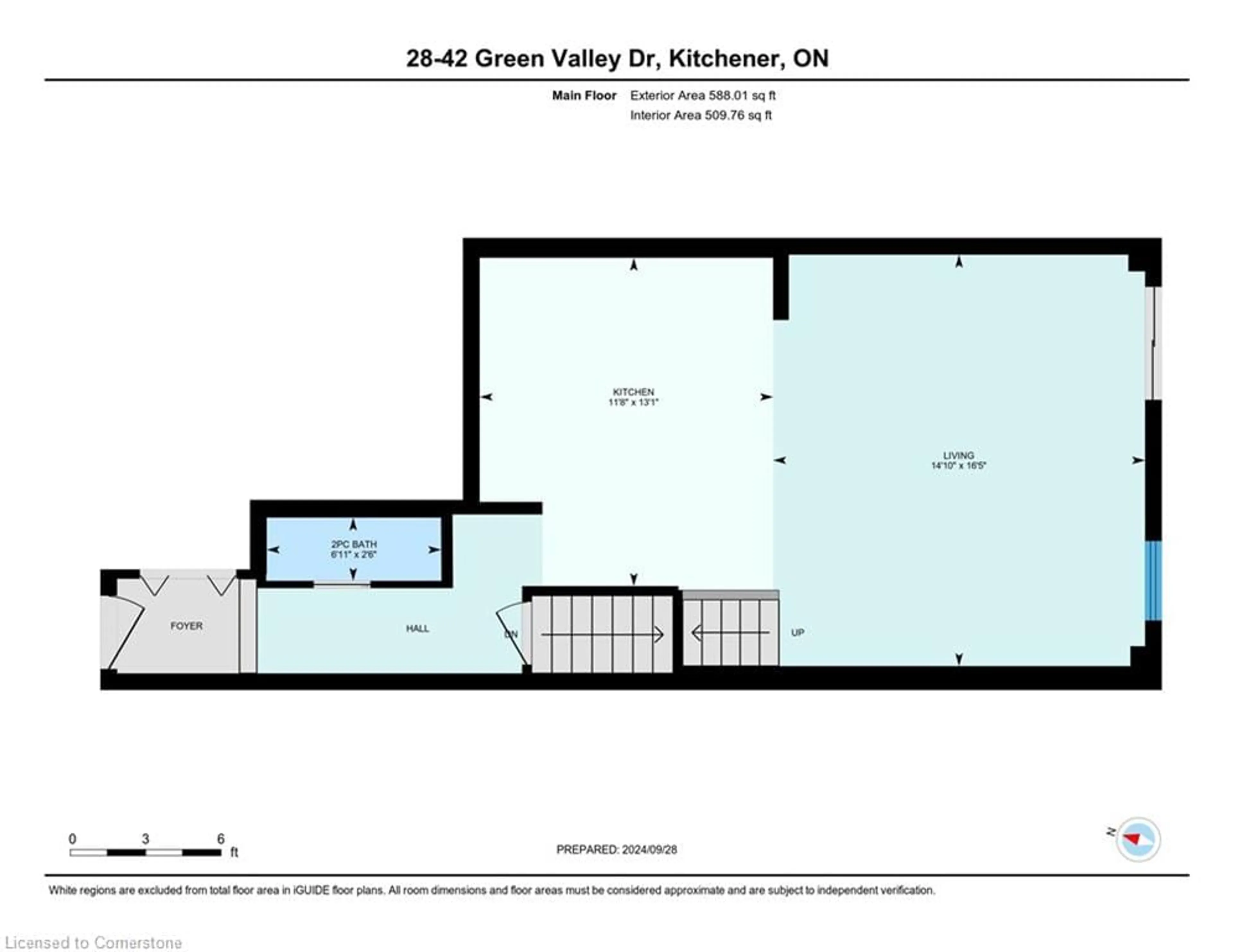 Floor plan for 42 Green Valley Dr #28, Kitchener Ontario N2P 2C3