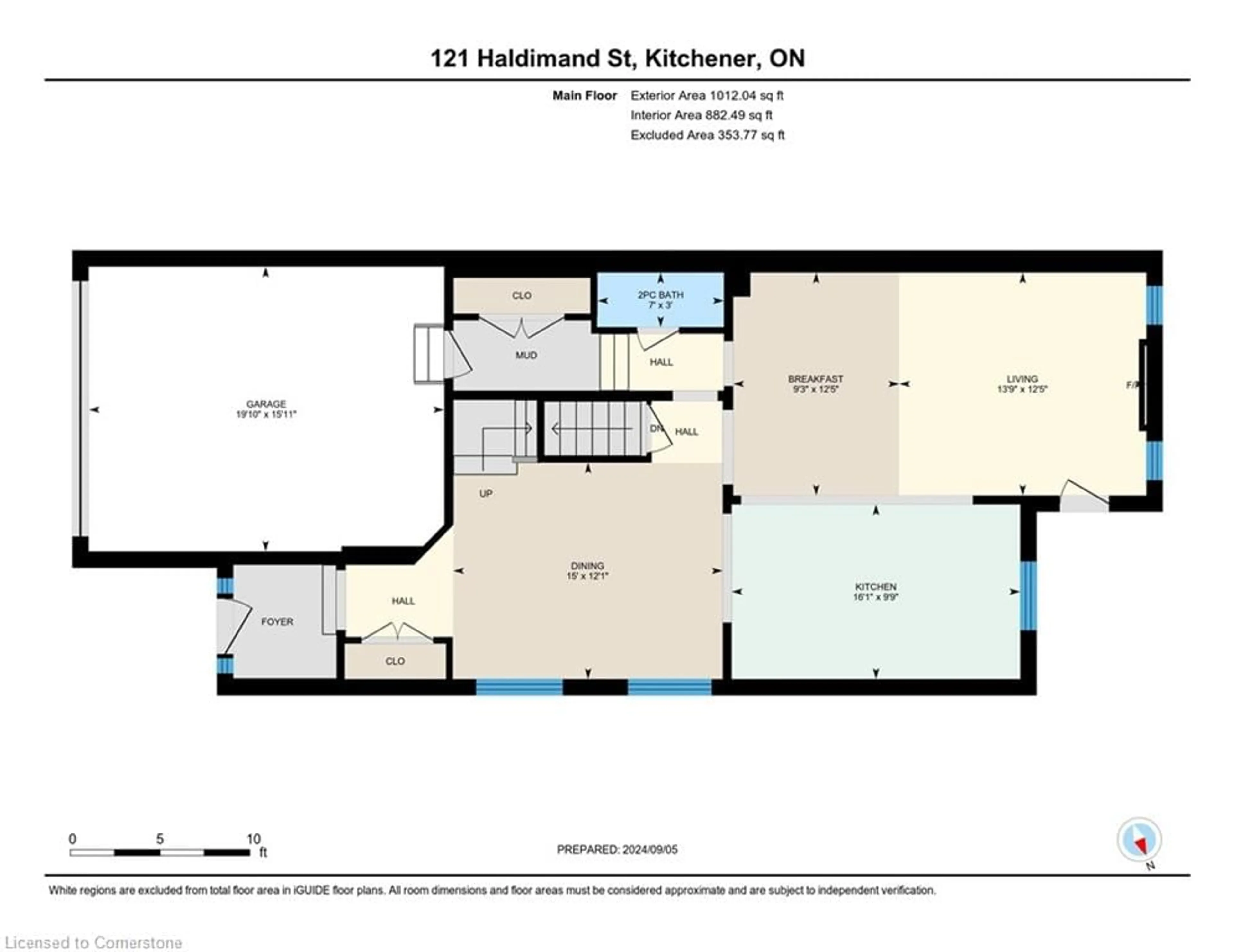 Floor plan for 121 Haldimand St, Kitchener Ontario N2R 0R2