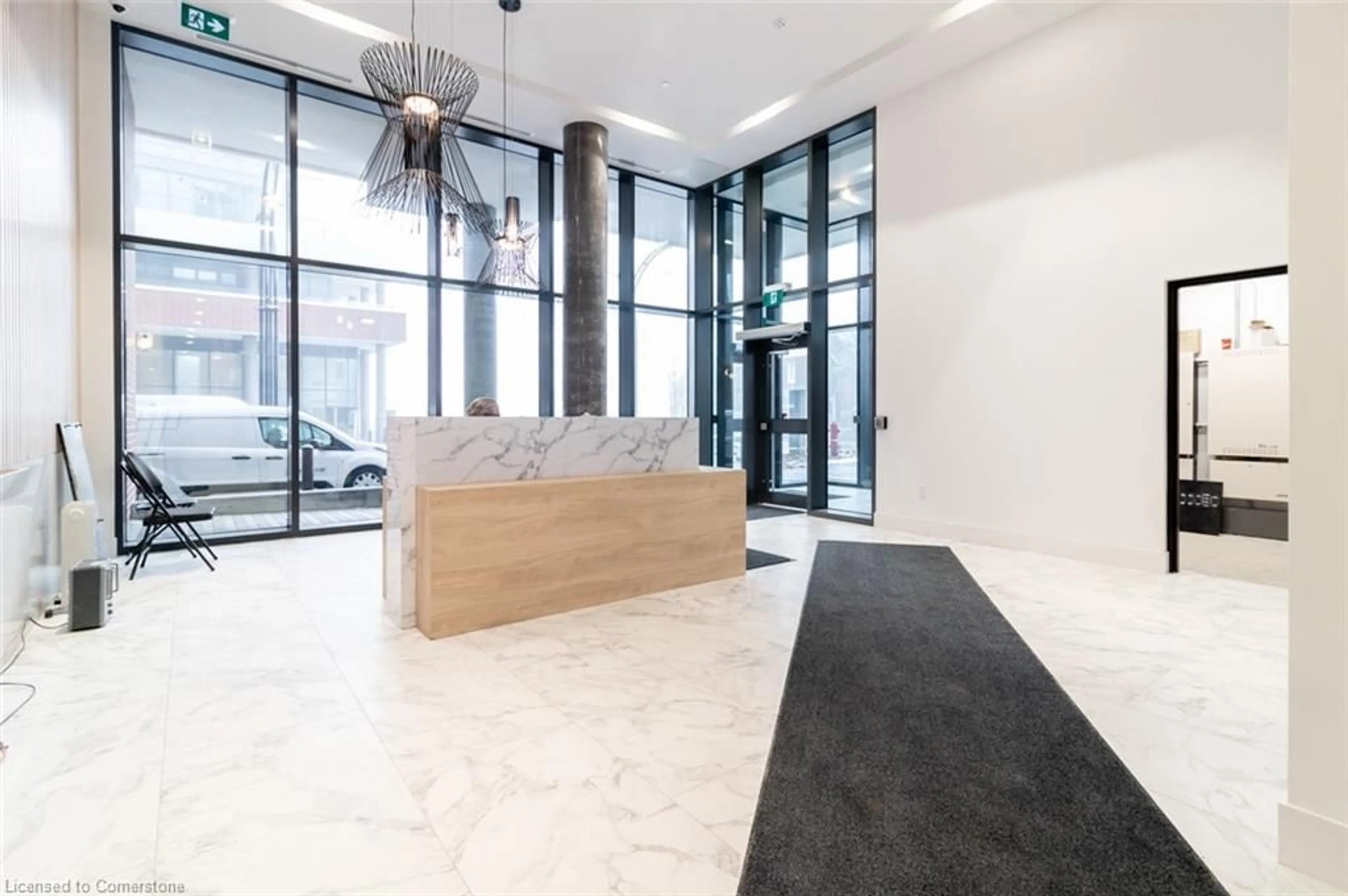 Indoor lobby, ceramic floors for 5 Wellington St #1201, Kitchener Ontario N2G 0E3