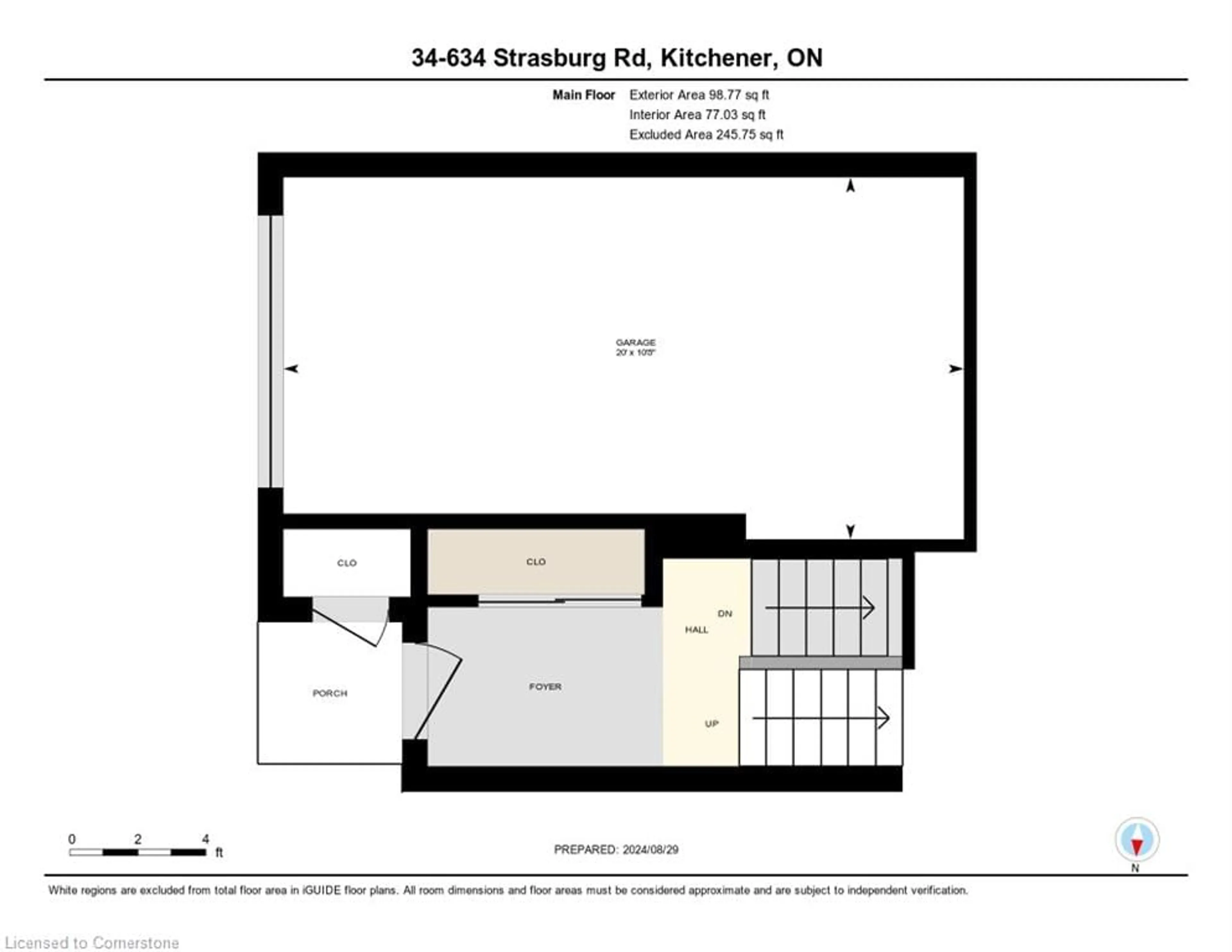 Floor plan for 634 Strasburg Rd #34, Kitchener Ontario N2E 2G8