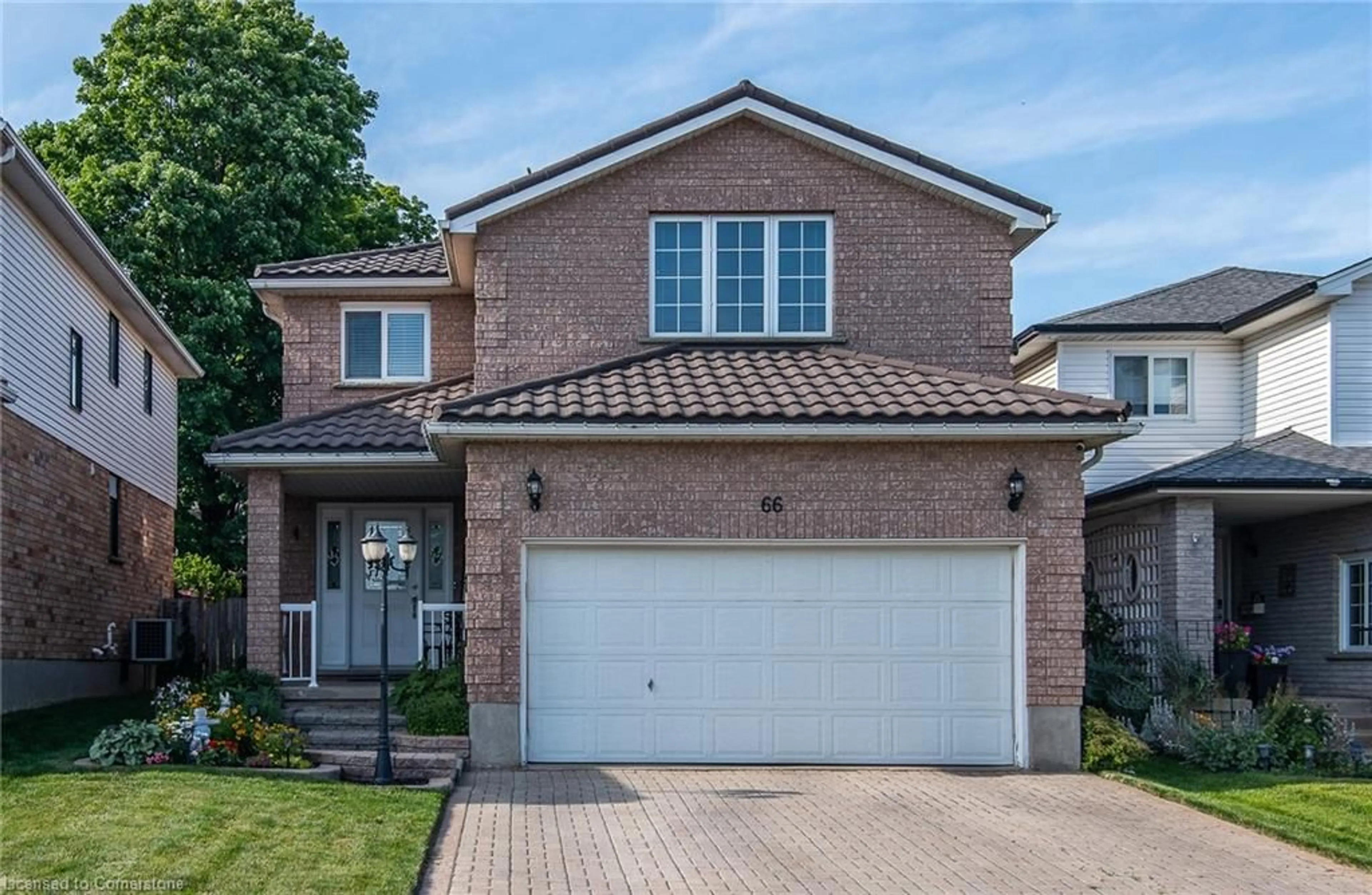 Home with brick exterior material for 66 Mountain Mint Cres, Kitchener Ontario N2E 3R6