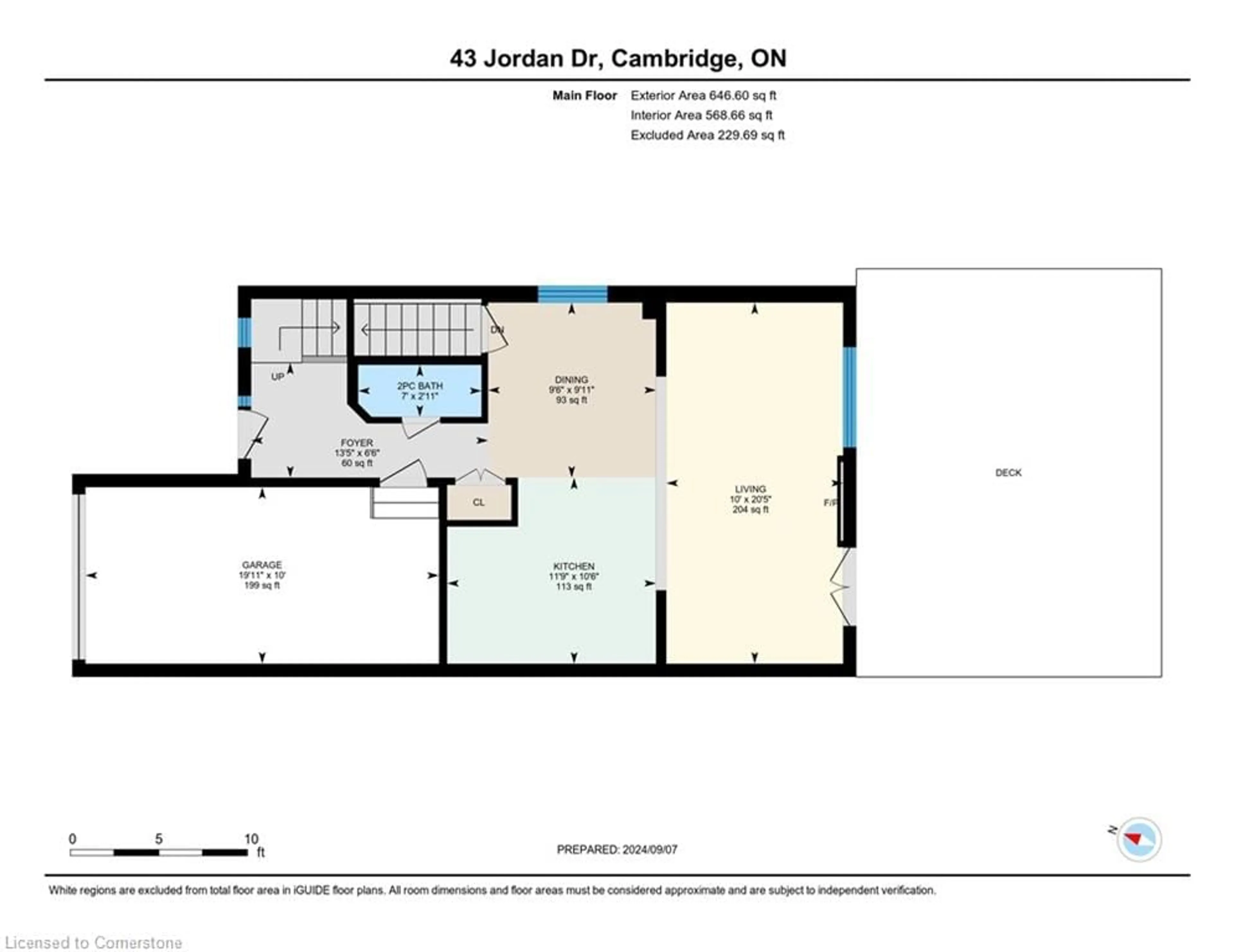 Floor plan for 43 Jordan Dr, Cambridge Ontario N3C 4E2