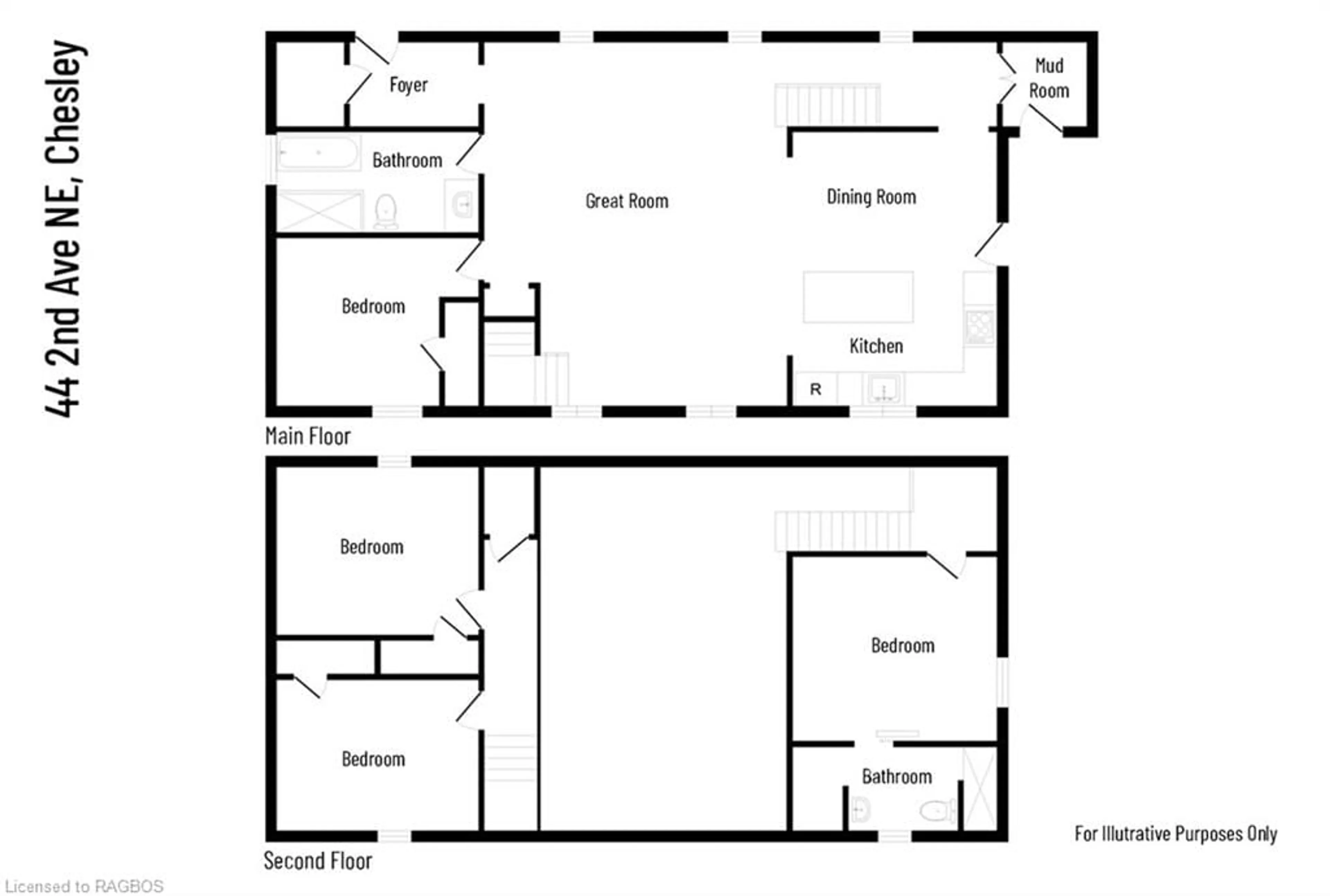 Floor plan for 44 2nd Ave, Chesley Ontario N0G 1L0