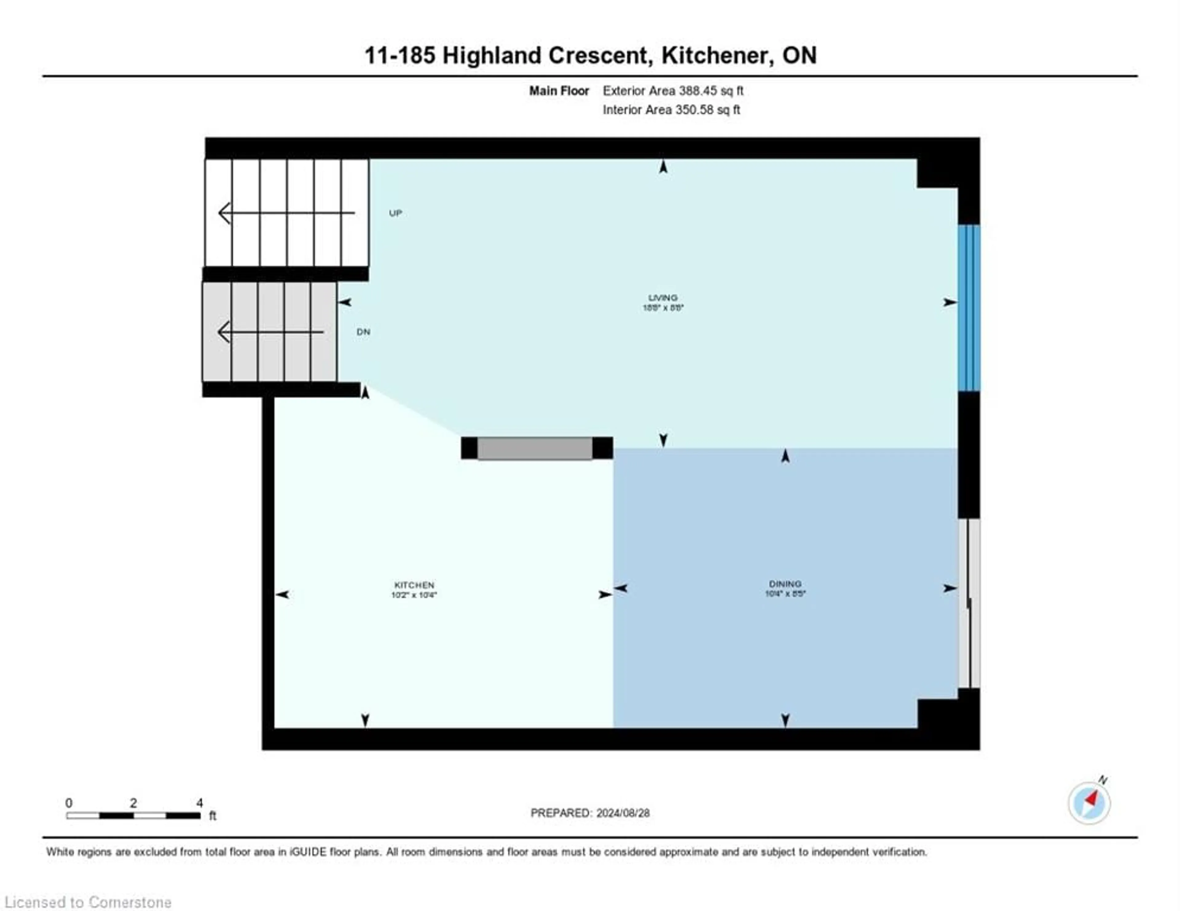 Floor plan for 185 Highland Cres #11, Kitchener Ontario N2M 5P8