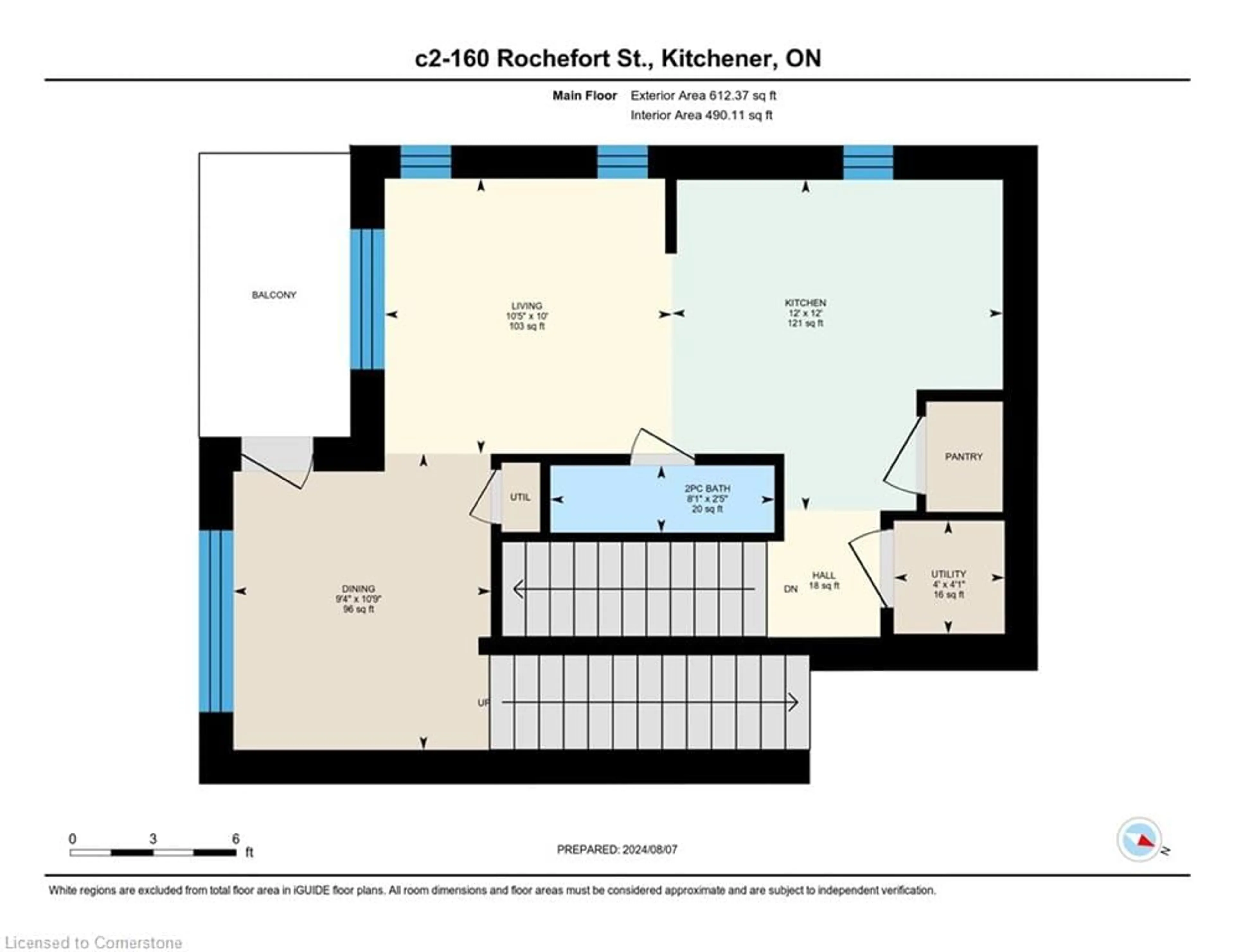 Floor plan for 160 Rochefort St #C2, Kitchener Ontario N2R 0P5