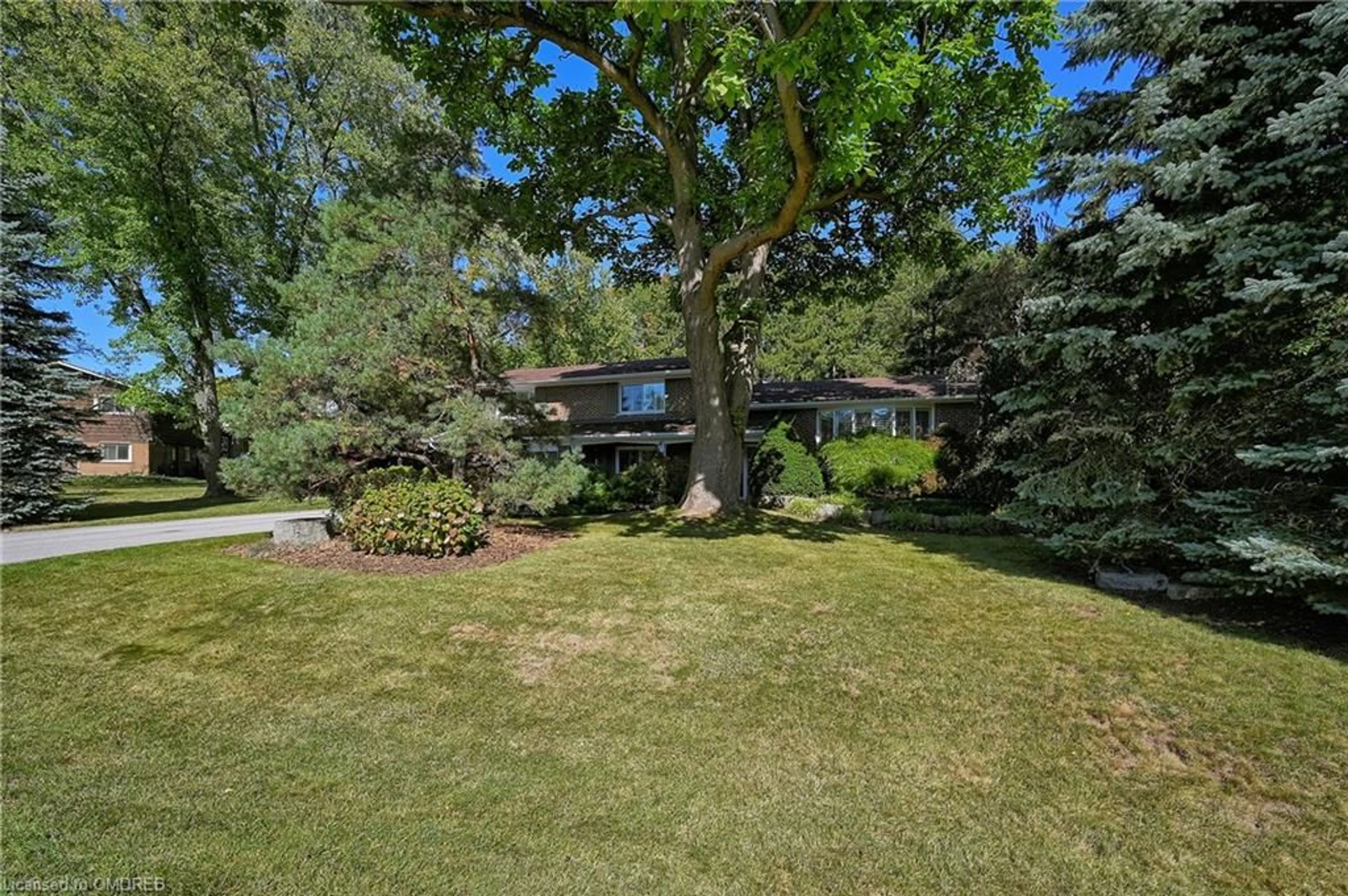 A pic from exterior of the house or condo, the fenced backyard for 153 Wolfdale Ave, Oakville Ontario L6L 4R9