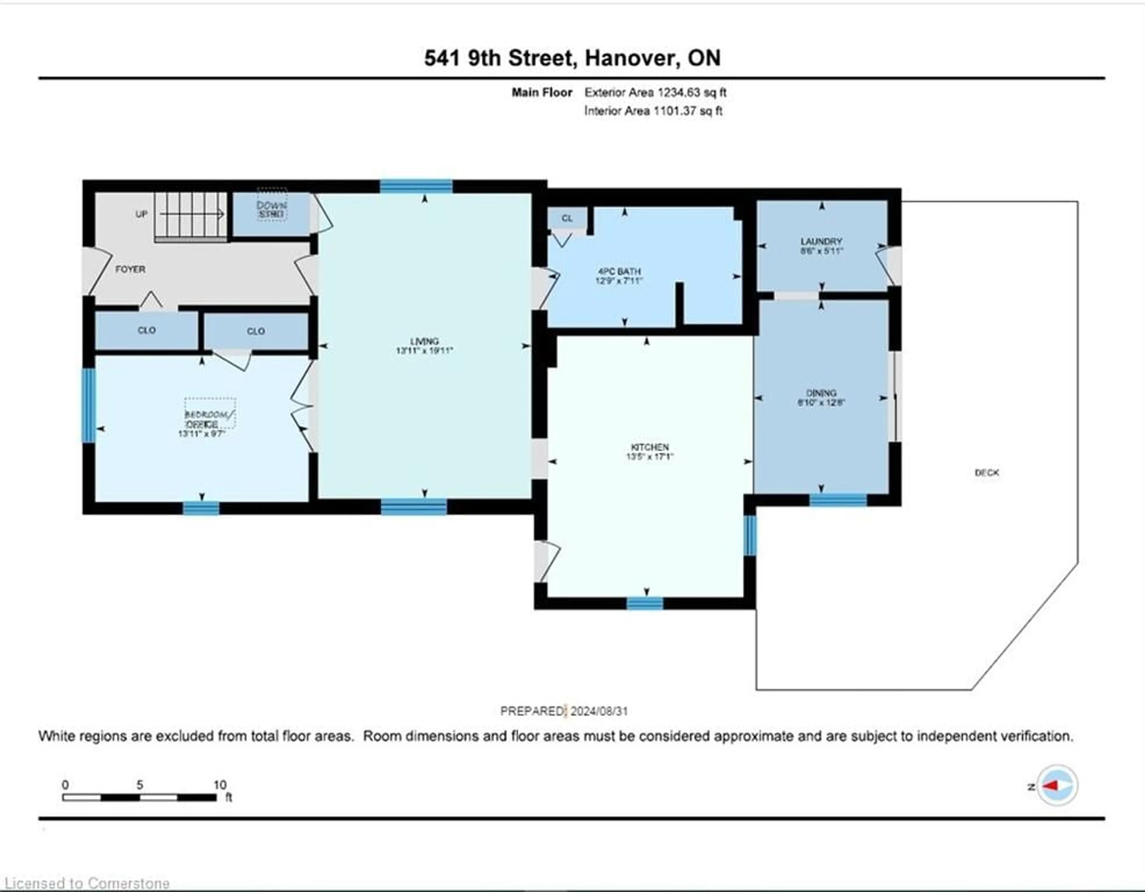 Floor plan for 541 9th St, Hanover Ontario N4N 1M3