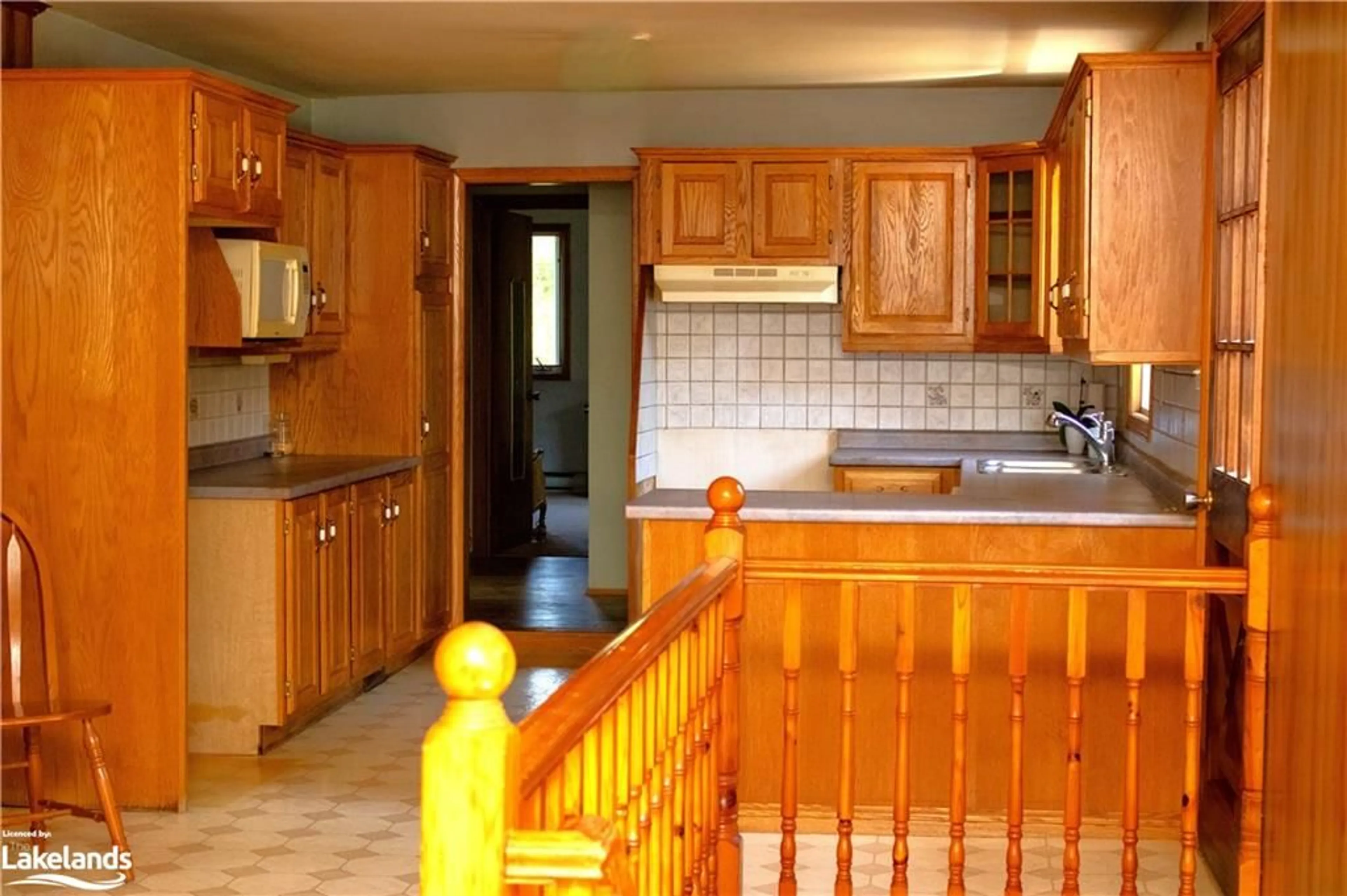 Kitchen, wood floors, cottage for 3410 Reservoir Rd, Coldwater Ontario L0K 1E0