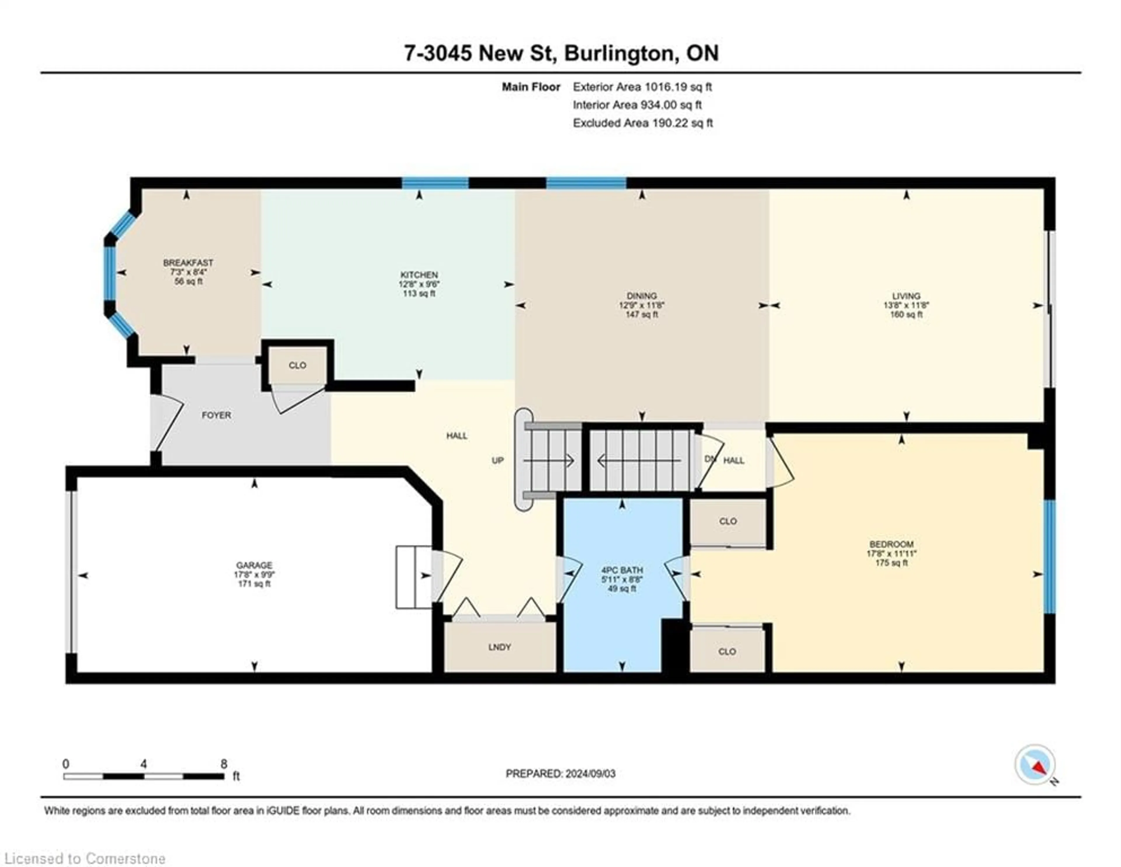 Floor plan for 3045 New St #7, Burlington Ontario L7N 3V9